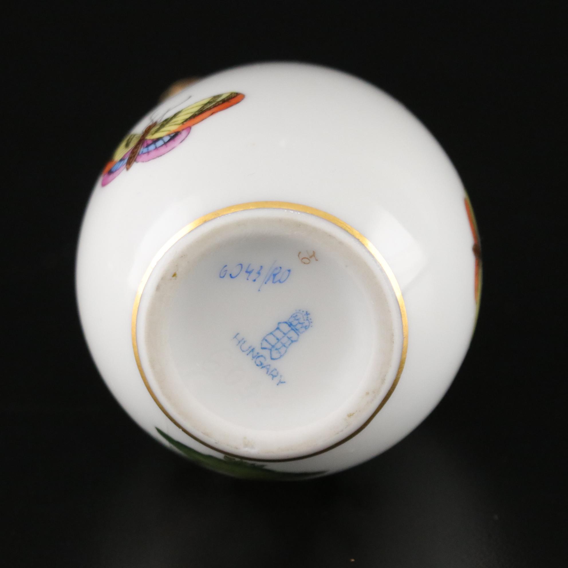 Herend "Rothschild Bird" Cigarette Lighter and Dresser Tray