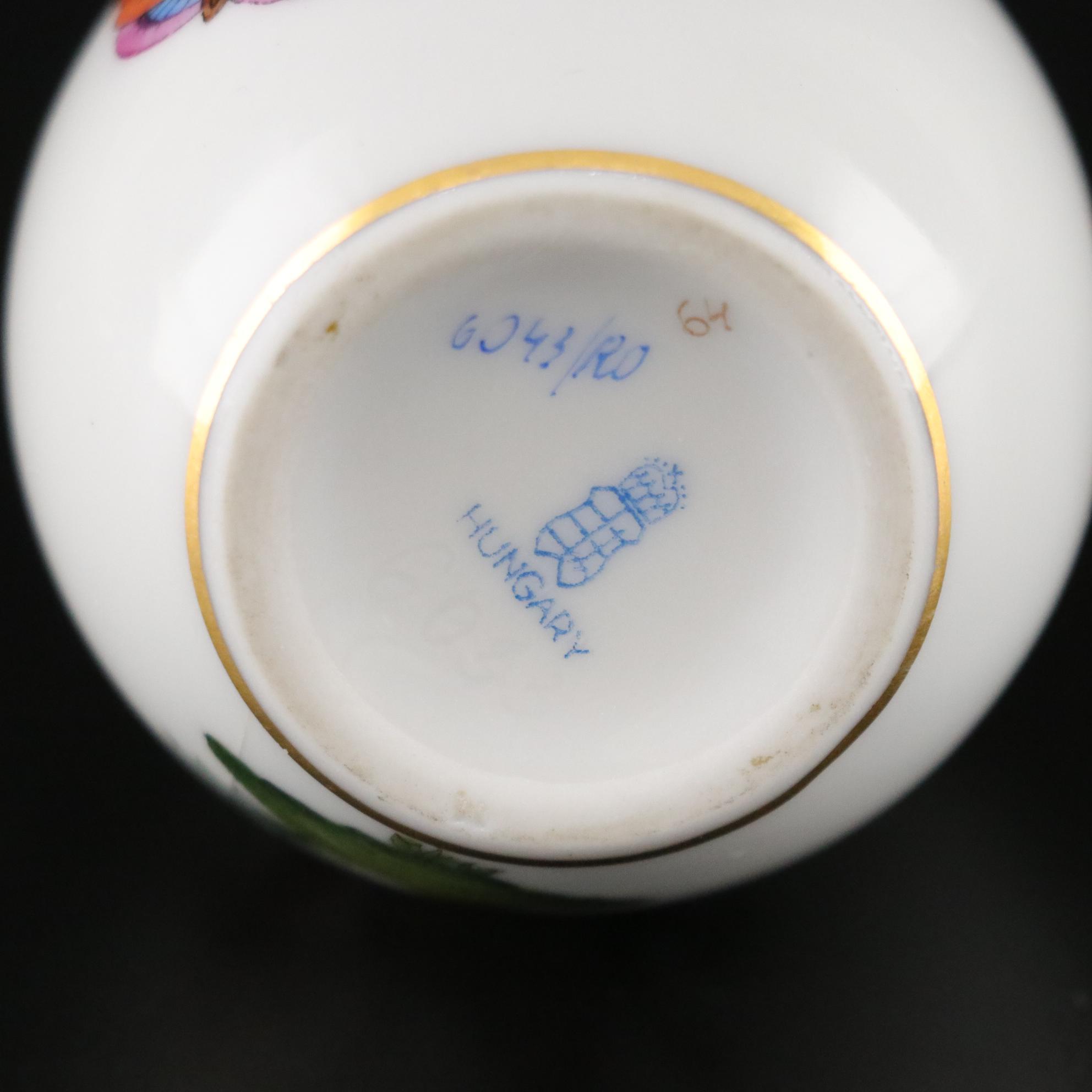 Herend "Rothschild Bird" Cigarette Lighter and Dresser Tray