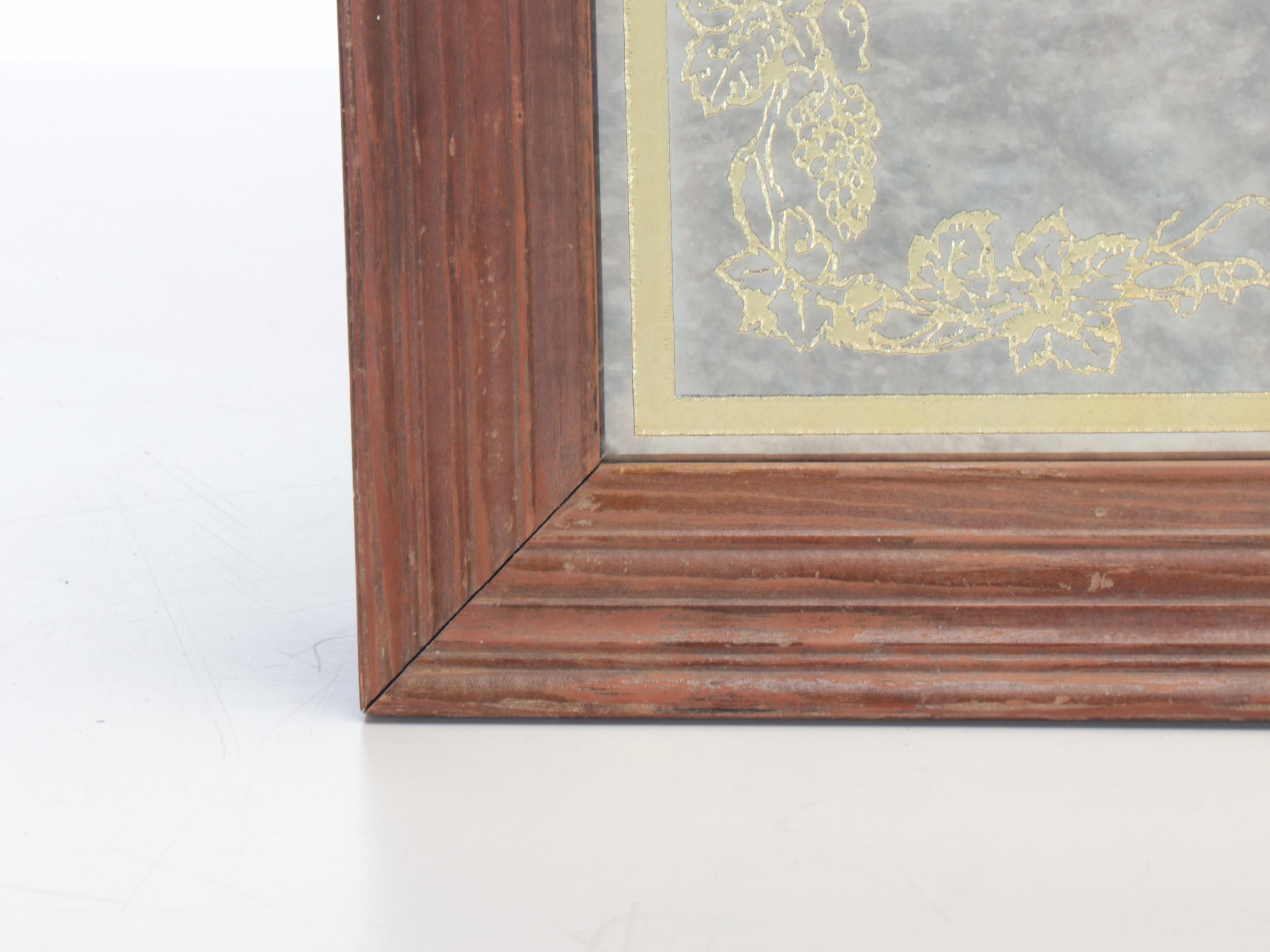 Korbel Brandy and Baileys Liqueur Mirrored Advertising Signs, Late 20th Century