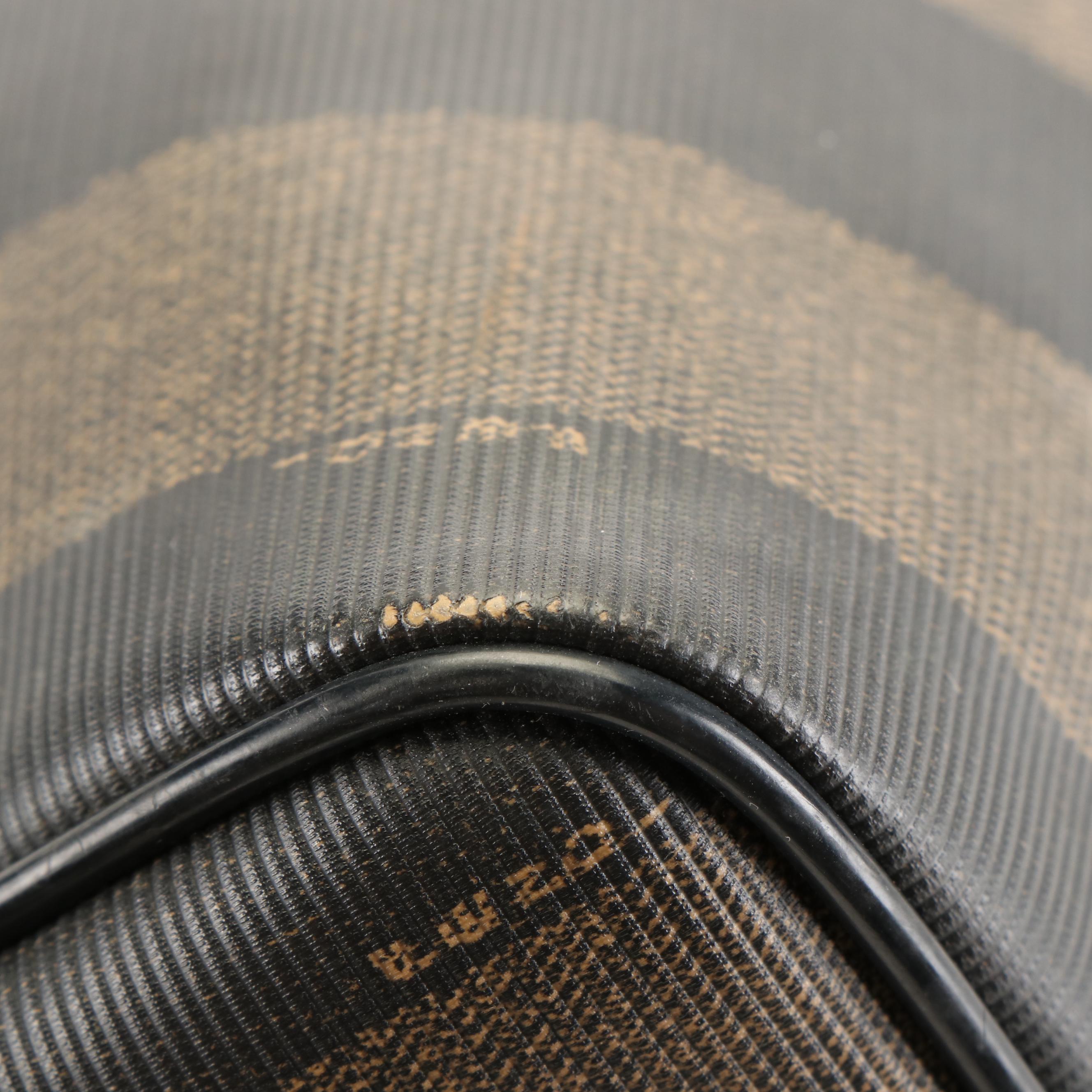 Fendi Pequin Mini Boston Bag in Coated Canvas