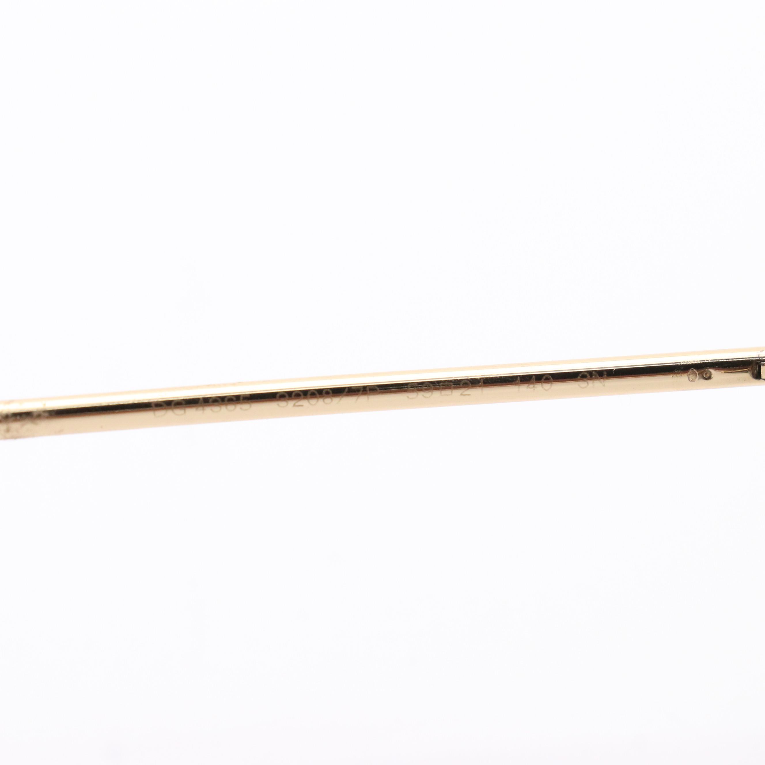 Dolce & Gabbana DG4365 'DG' Leo Gold Glitter Leopard Print Sunglasses