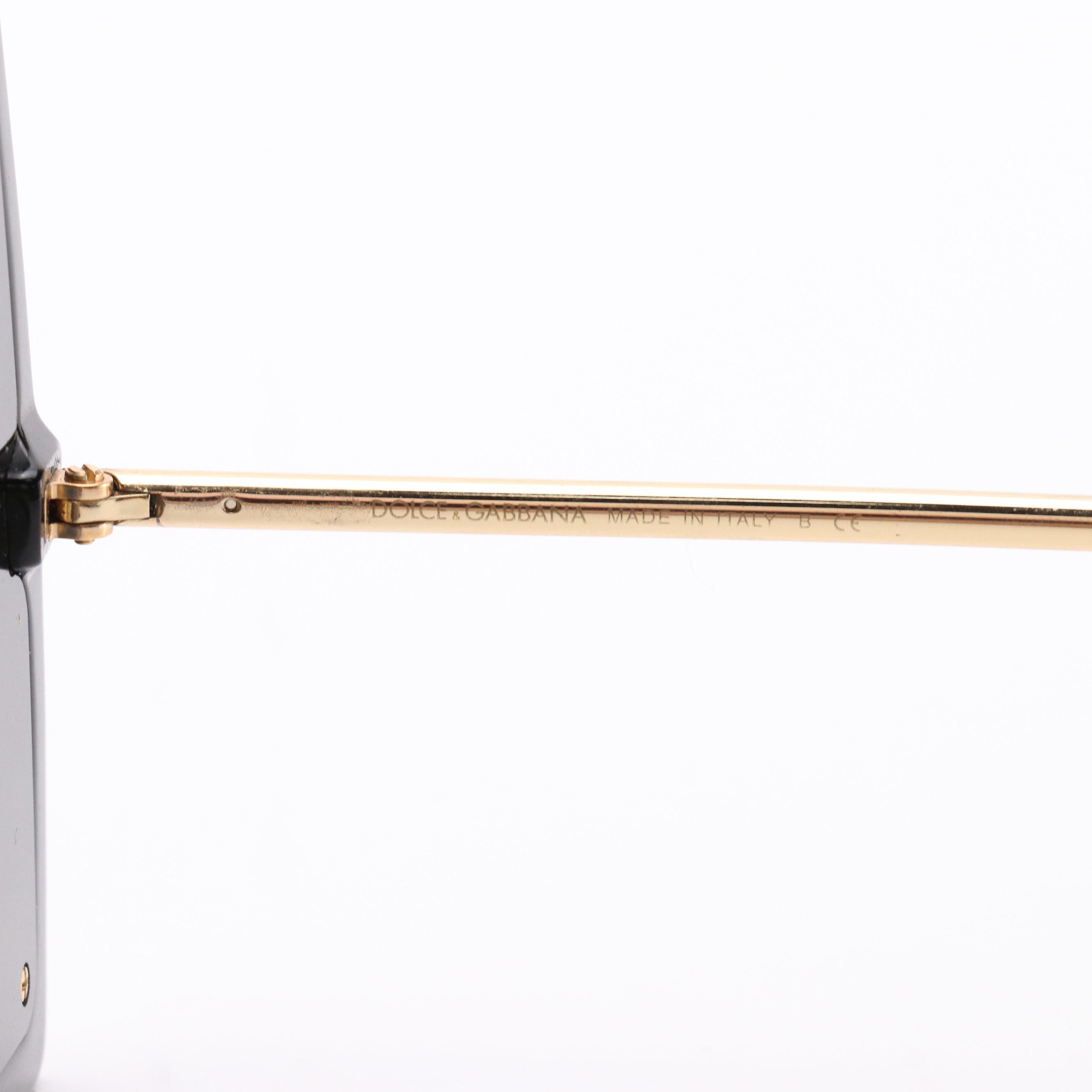 Dolce & Gabbana DG4365 'DG' Leo Gold Glitter Leopard Print Sunglasses