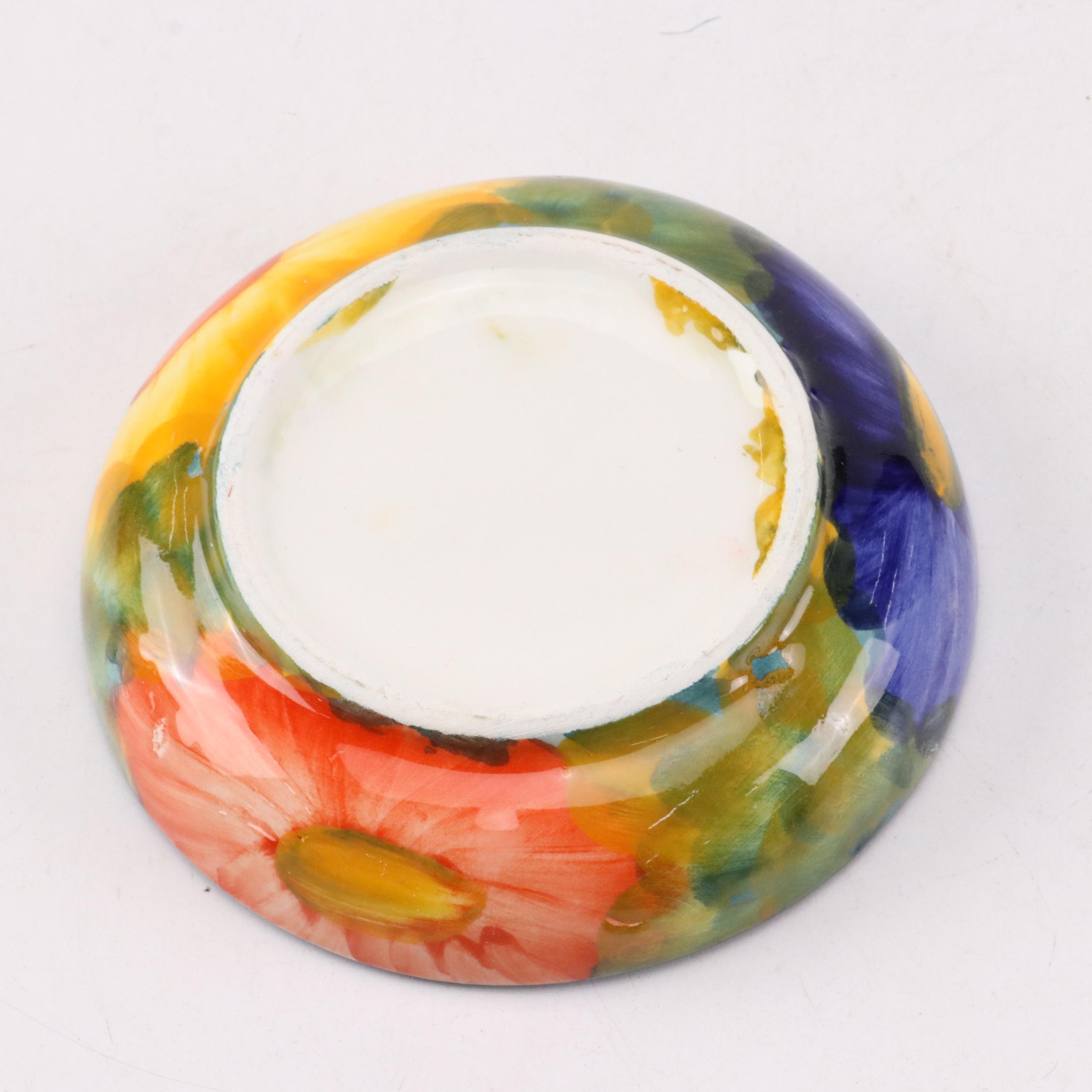 Robinson-Ransbottom "Spongeware Blue" Ceramic Dinner Plate with More Décor