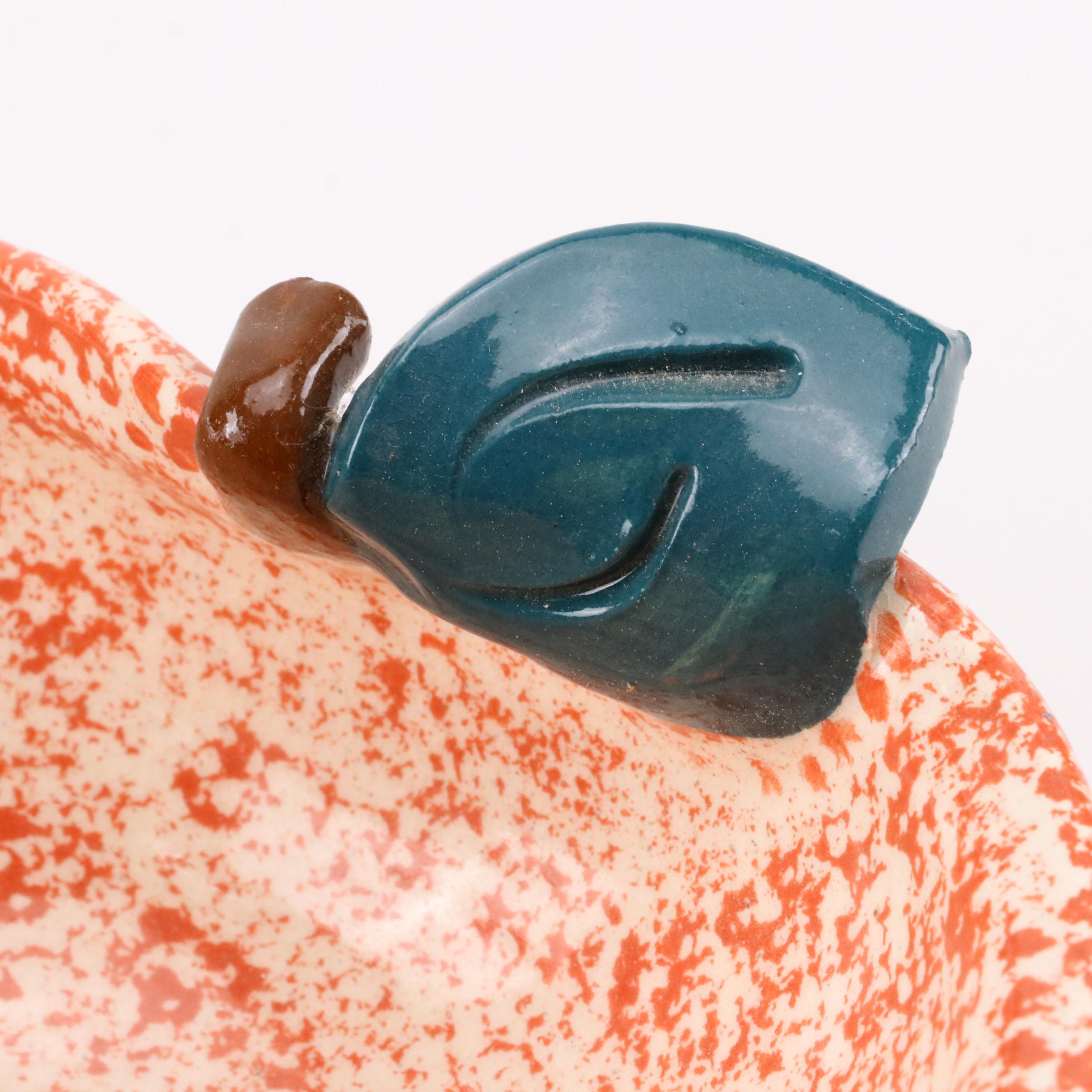 Robinson-Ransbottom "Spongeware Blue" Ceramic Dinner Plate with More Décor