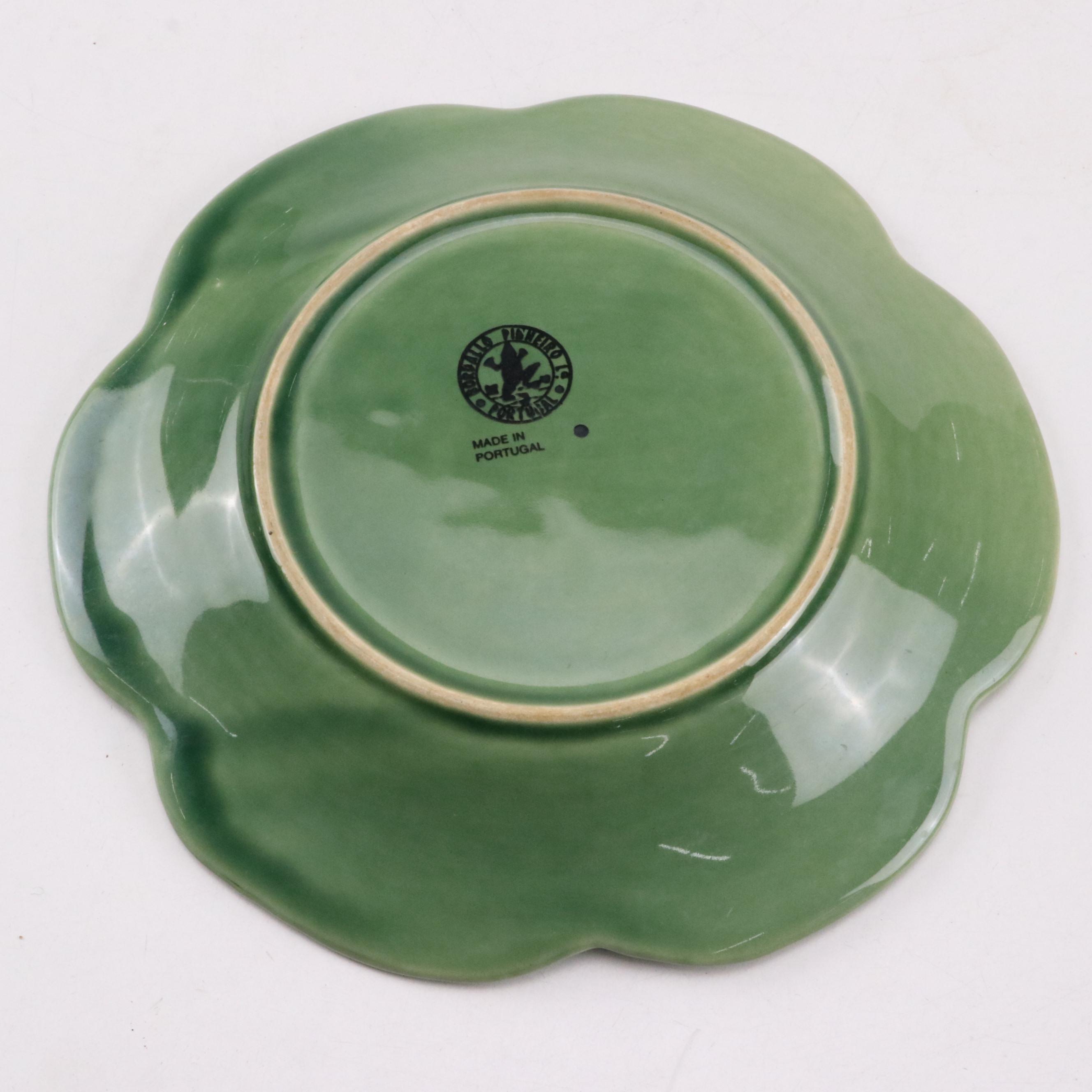 Robinson-Ransbottom "Spongeware Blue" Ceramic Dinner Plate with More Décor