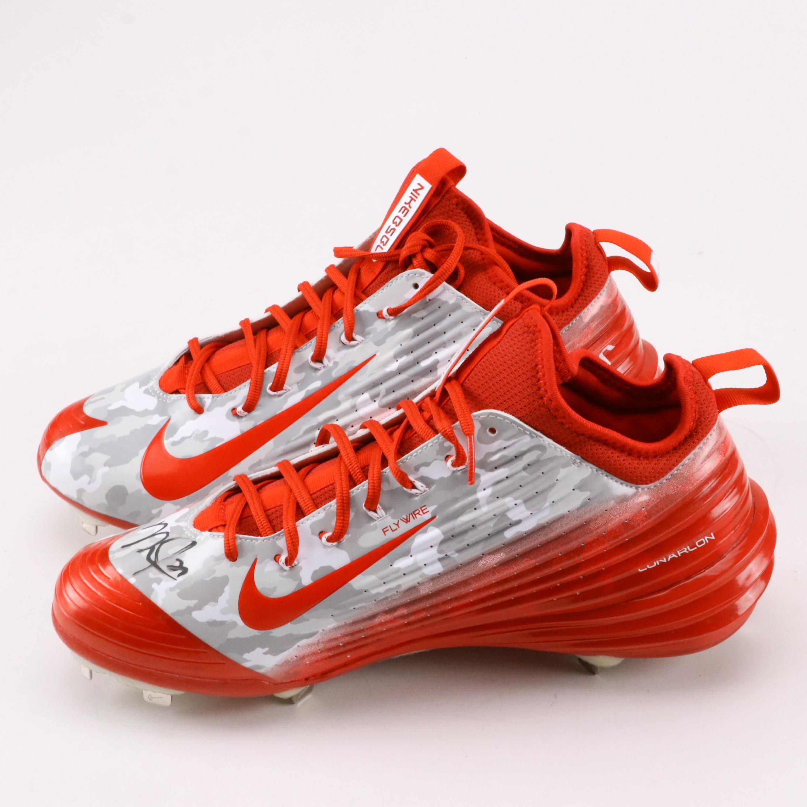 Mike Trout Signed Nike BSBL Flywire Baseball Cleats, MLB Certification