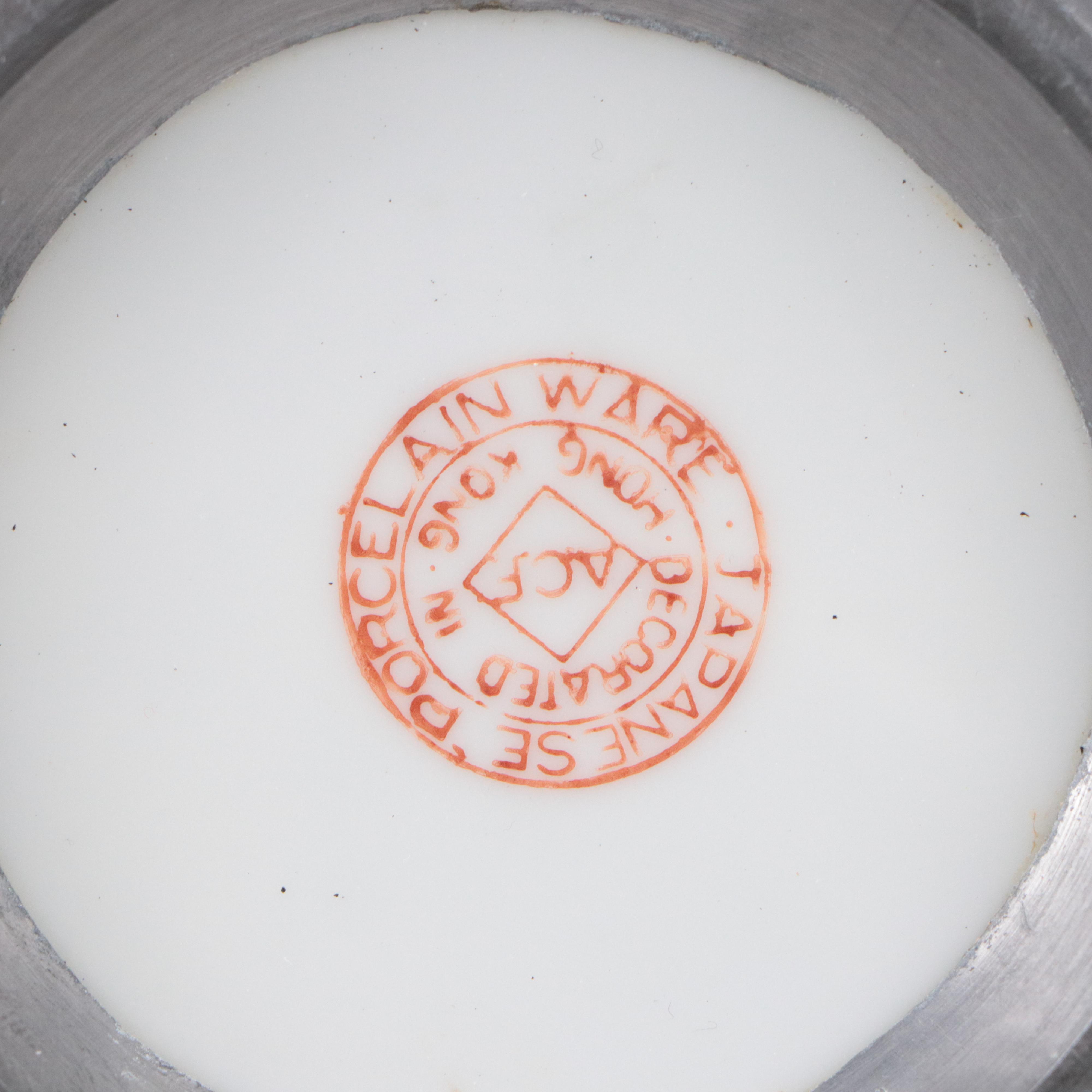 Chinese Cloisonne Snails, Lidded Box and Bell with Porcelain Plate and More