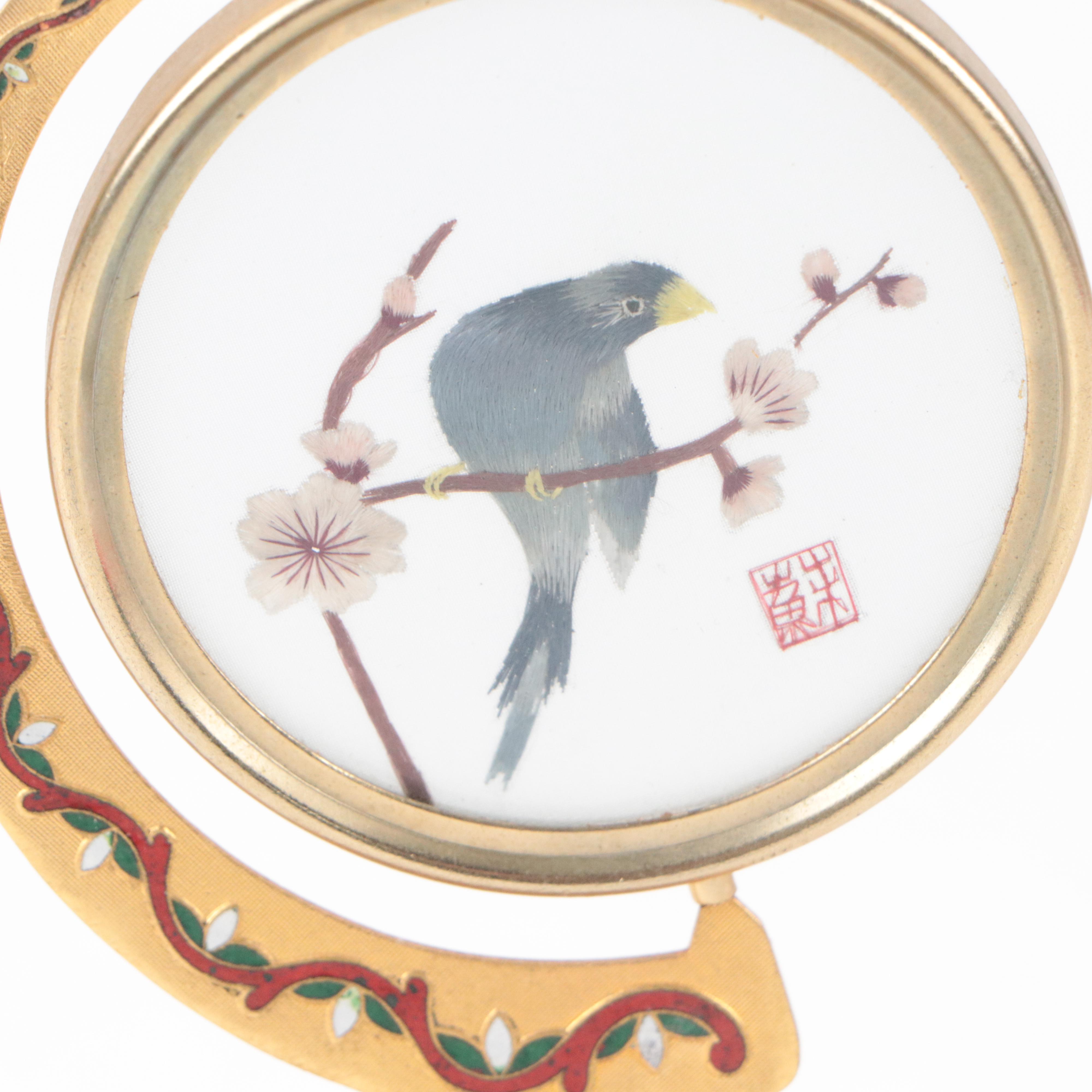 Chinese Cloisonne Snails, Lidded Box and Bell with Porcelain Plate and More