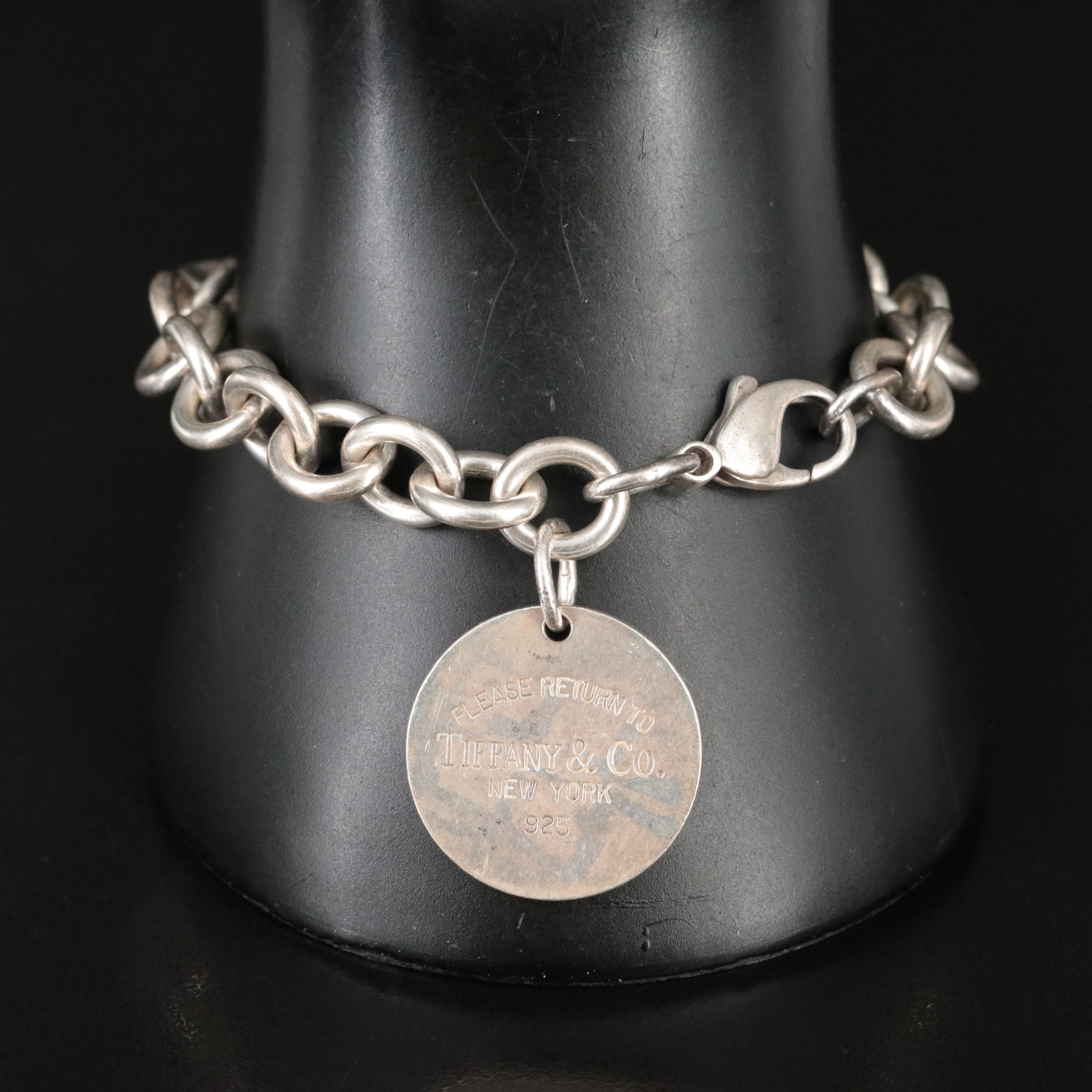 Tiffany & Co. Return to Tiffany Sterling Round Tag Charm Bracelet