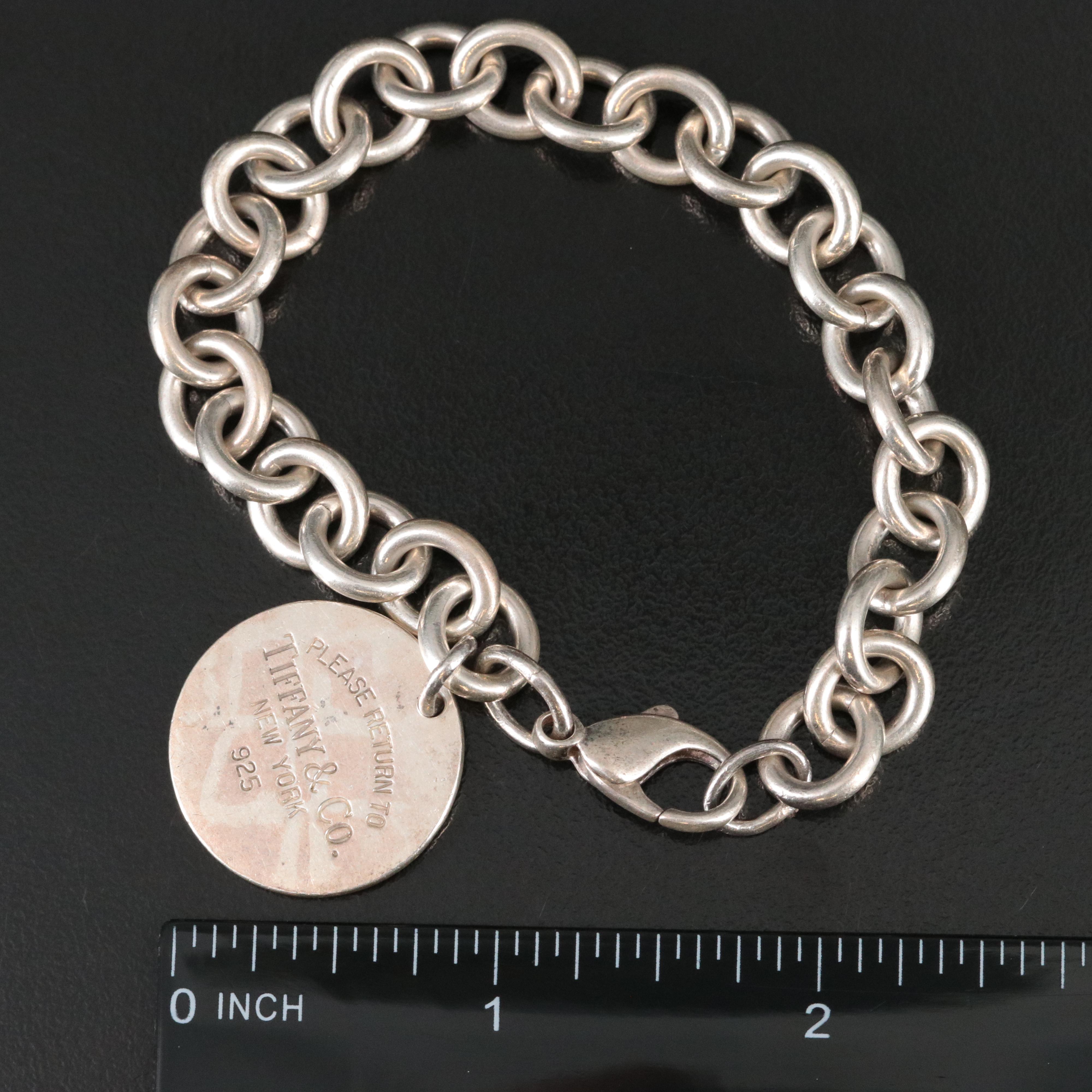 Tiffany & Co. Return to Tiffany Sterling Round Tag Charm Bracelet