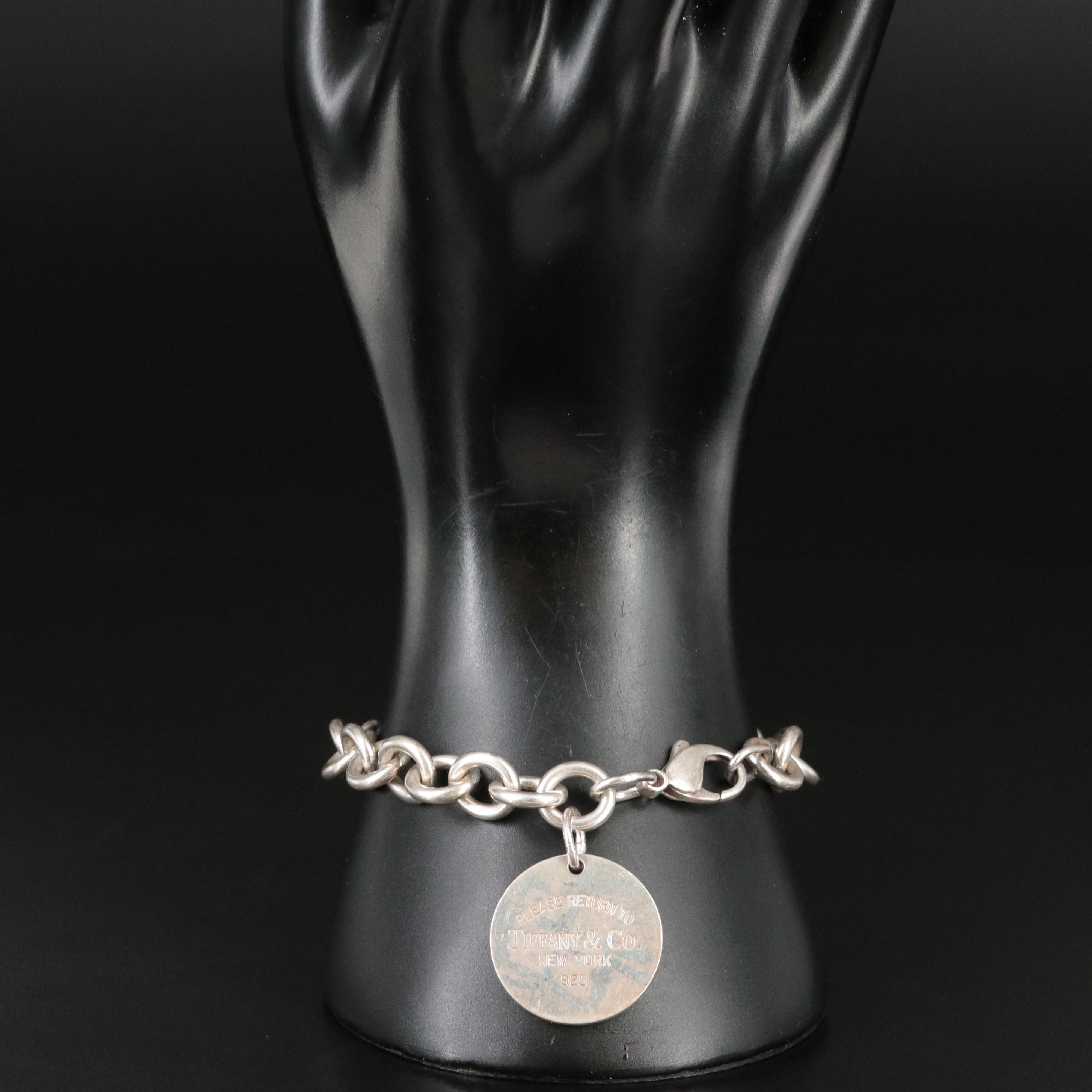 Tiffany & Co. Return to Tiffany Sterling Round Tag Charm Bracelet