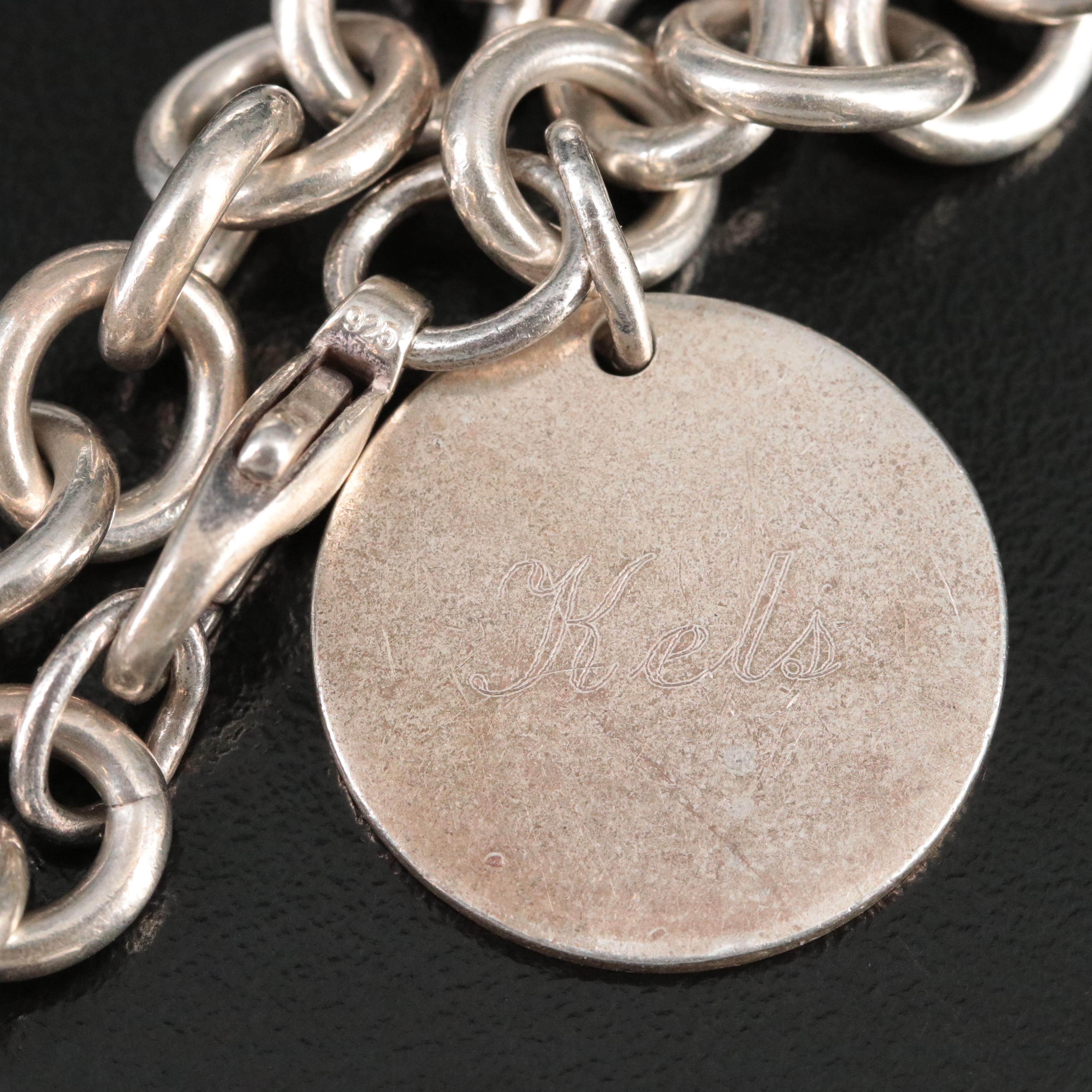 Tiffany & Co. Return to Tiffany Sterling Round Tag Charm Bracelet