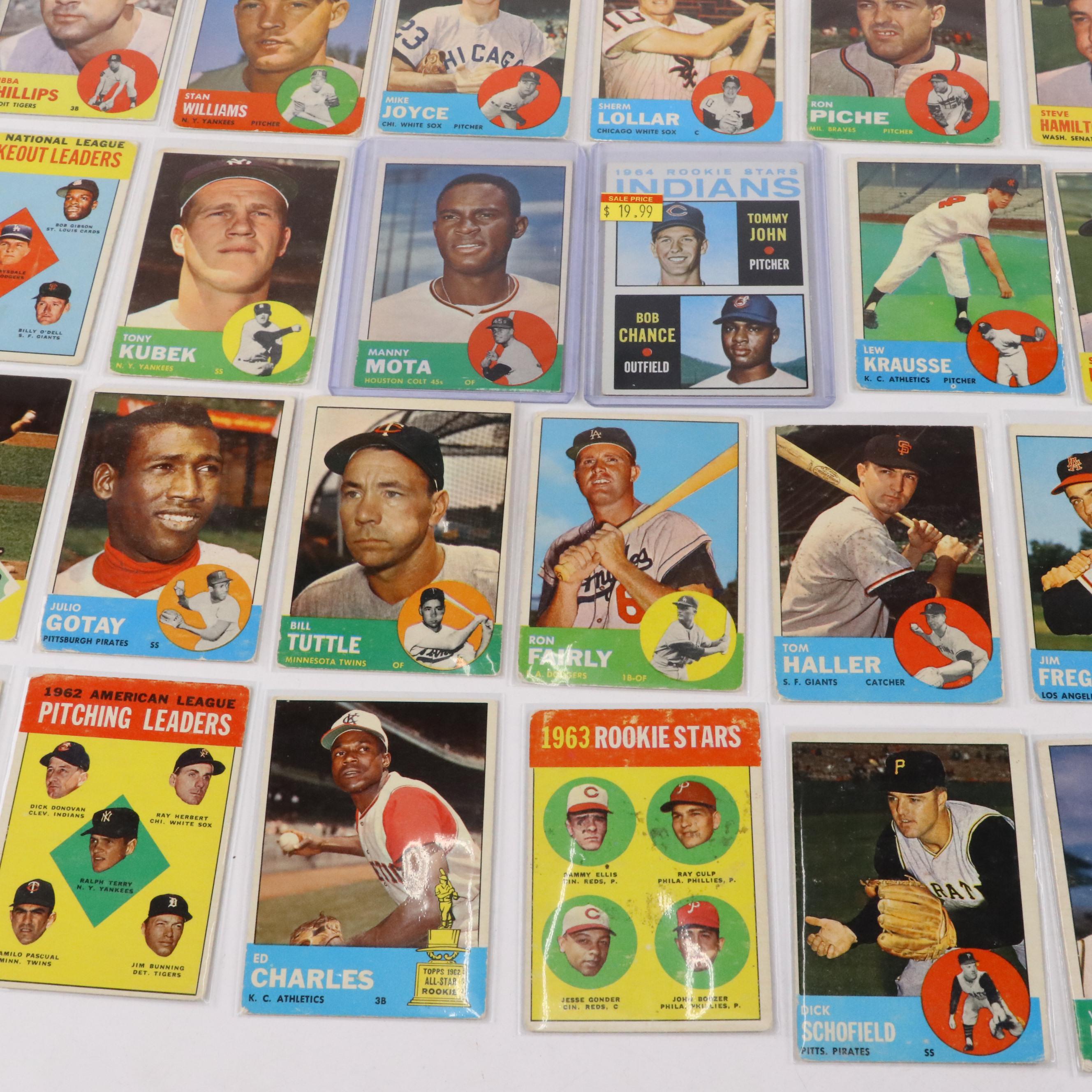 Topps Baseball Cards Featuring Gaylord Perry and Tony Oliva Rookies, 1960s