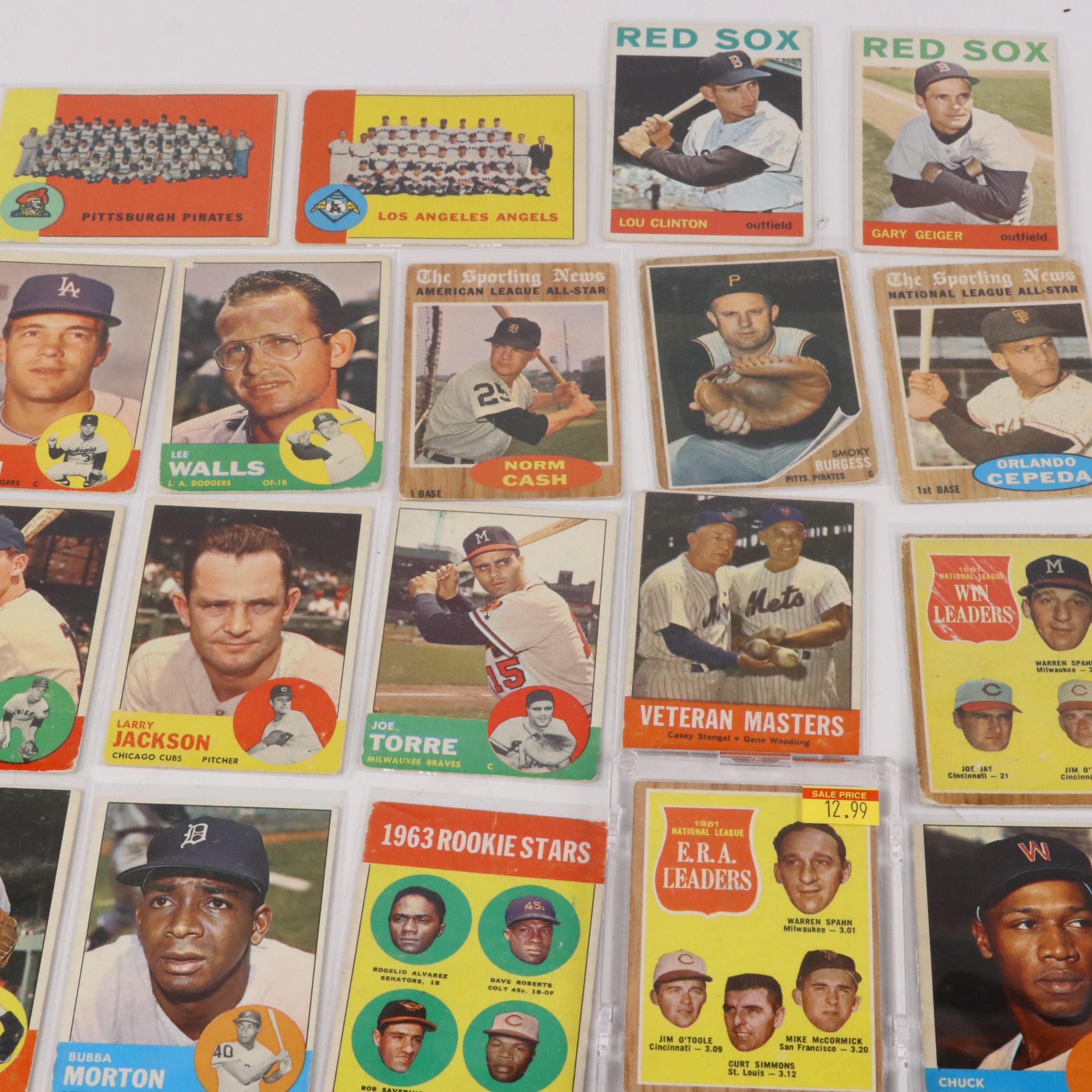 Topps Baseball Cards Featuring Gaylord Perry and Tony Oliva Rookies, 1960s