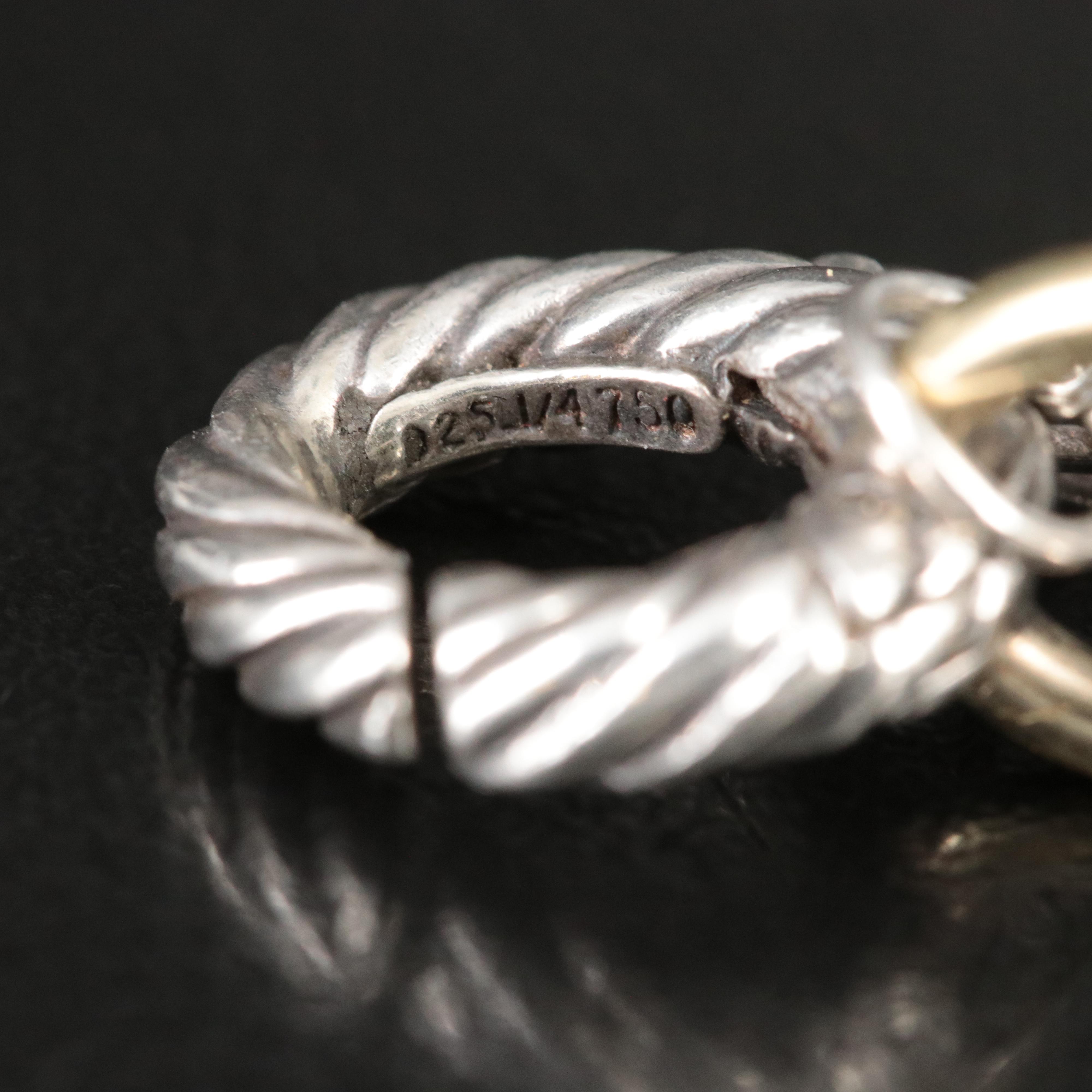 David Yurman Sterling 25th Anniversary Charm Bracelet with Gemstones