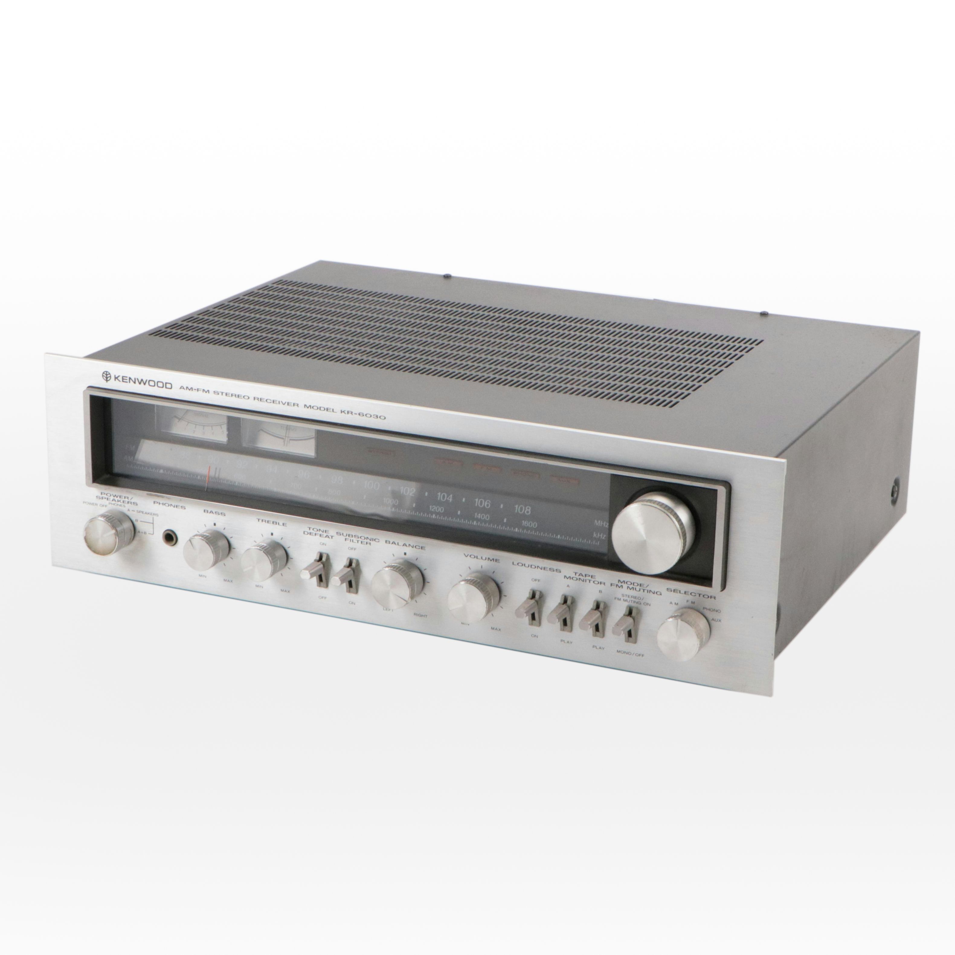 Kenwood KR-6030 AM-FM Stereo Tuner Amplifier, 1977–1980
