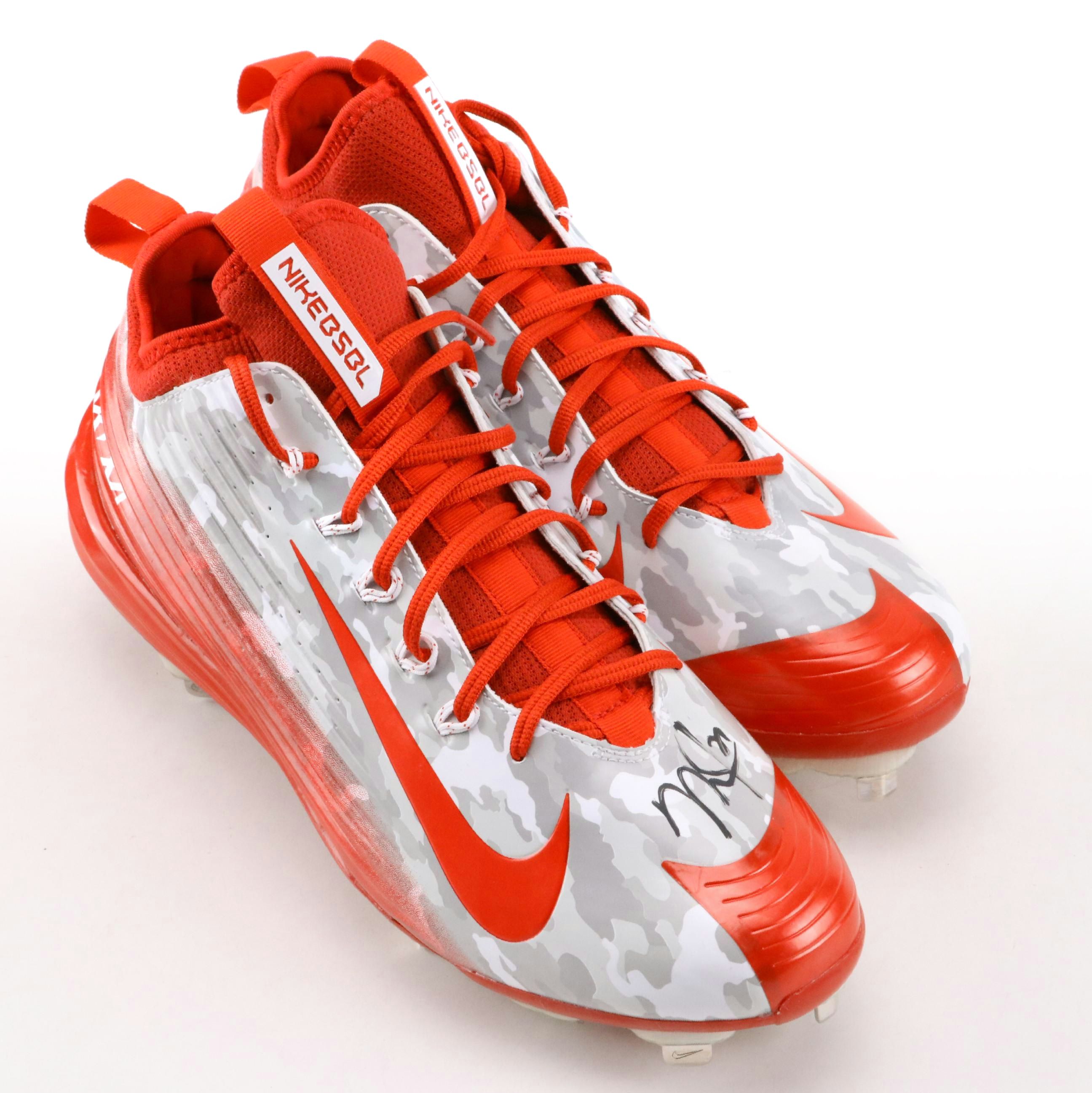 Mike Trout Signed Nike BSBL Flywire Baseball Cleats, MLB Certification