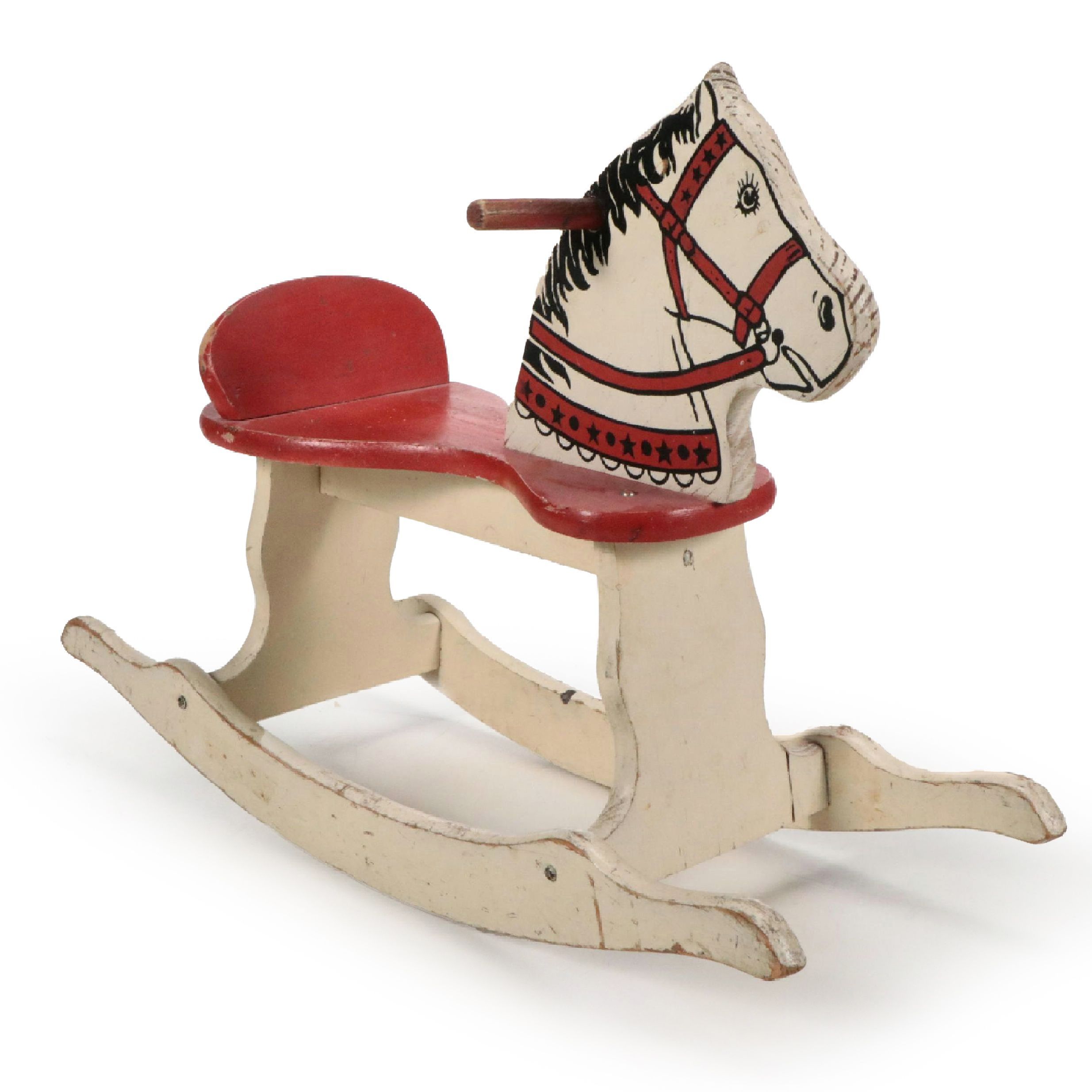 Wooden Rocking Horse, Mid-20th Century
