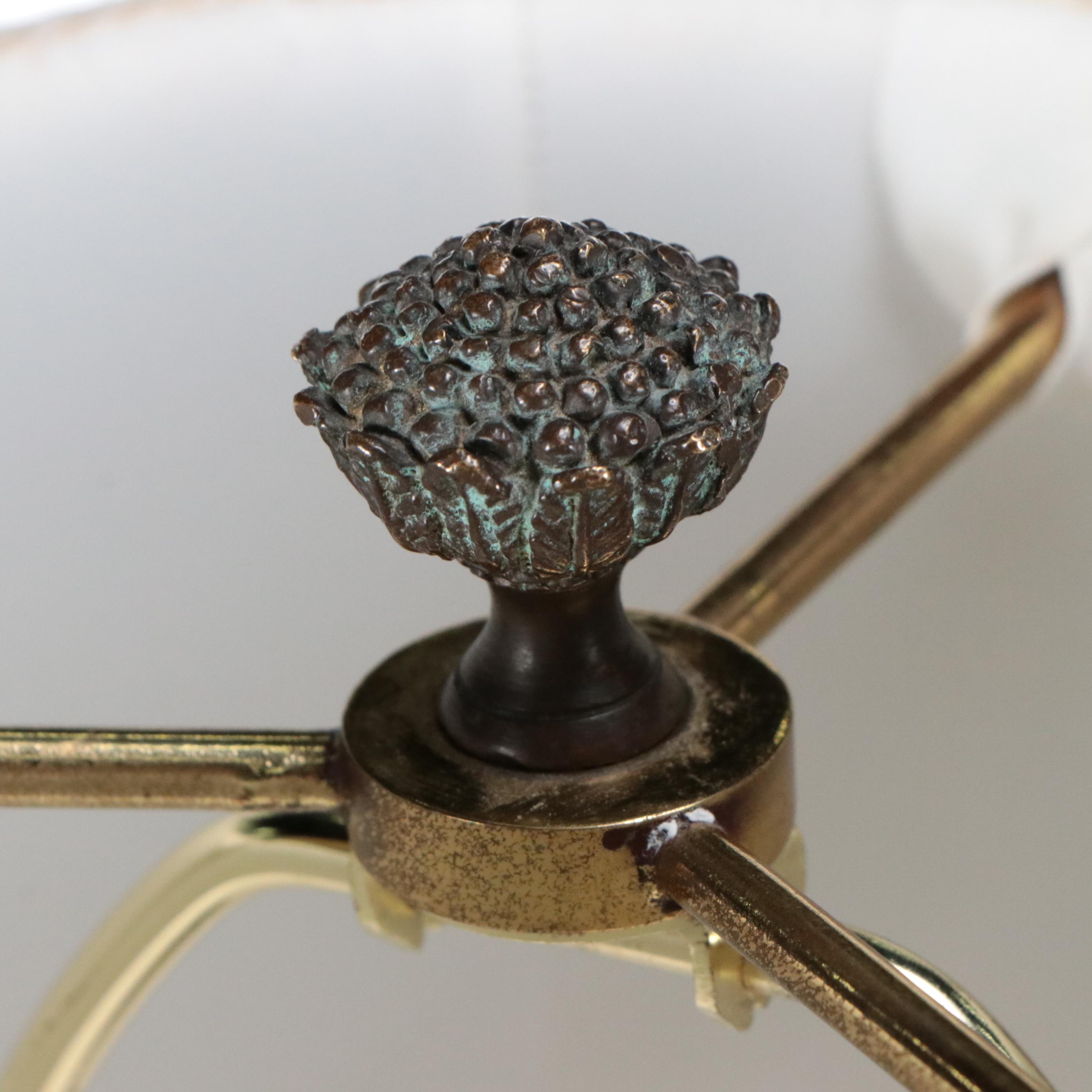 Woven Reed Surfaced Wood Tray and Wood Baluster Table Lamp