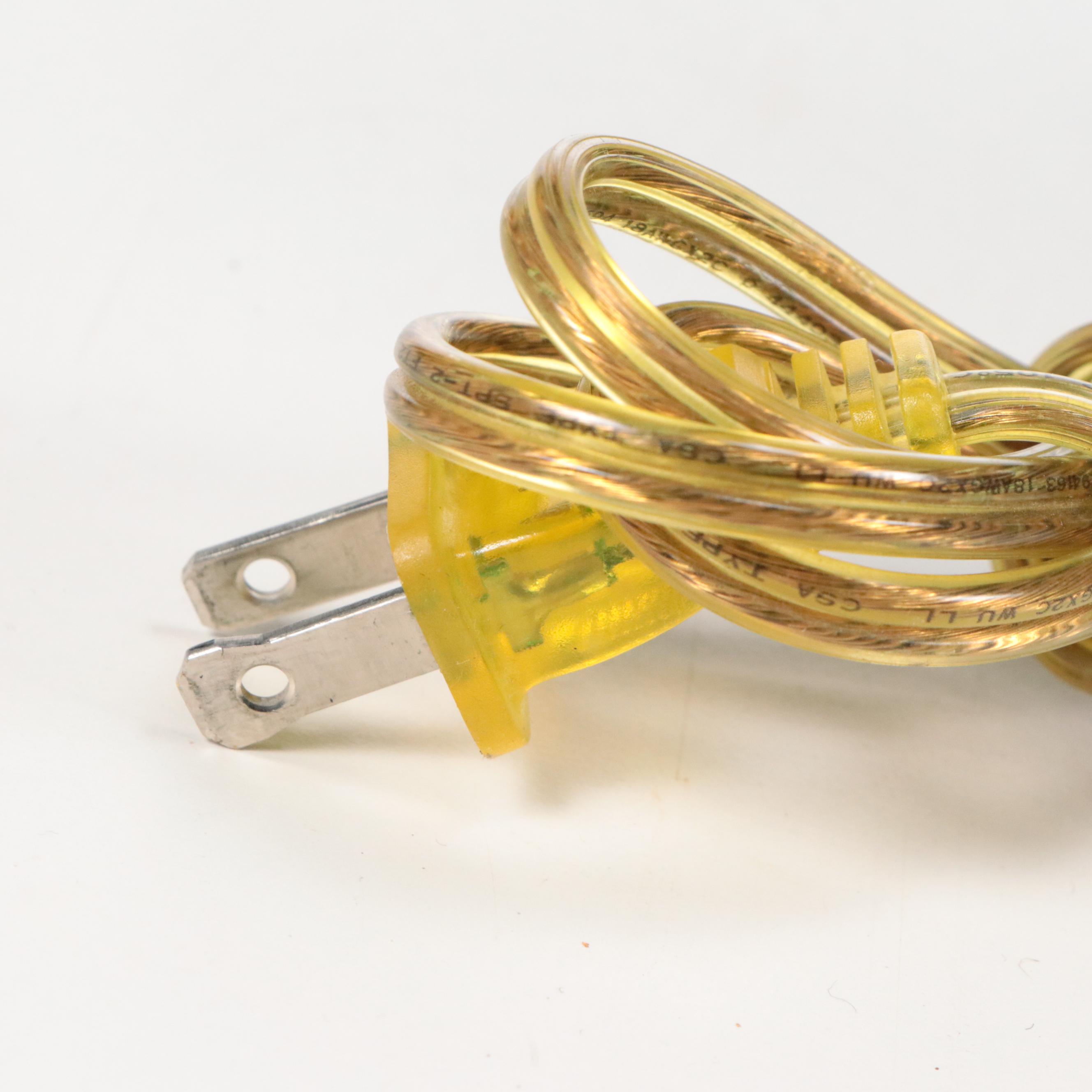 Woven Reed Surfaced Wood Tray and Wood Baluster Table Lamp