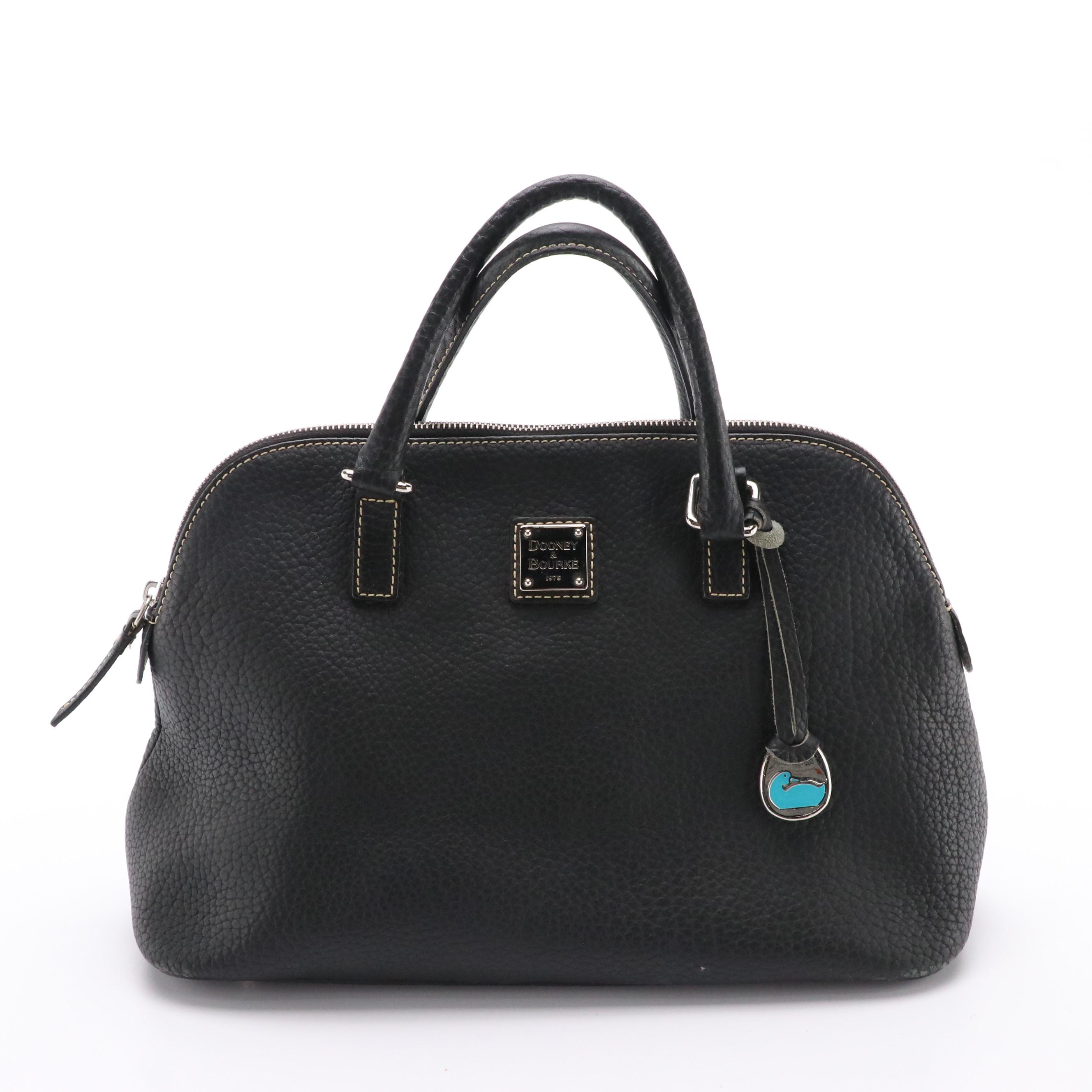 Dooney & Bourke Black Leather Handbag and Shoulder Tote, Beige Leather Crossbody