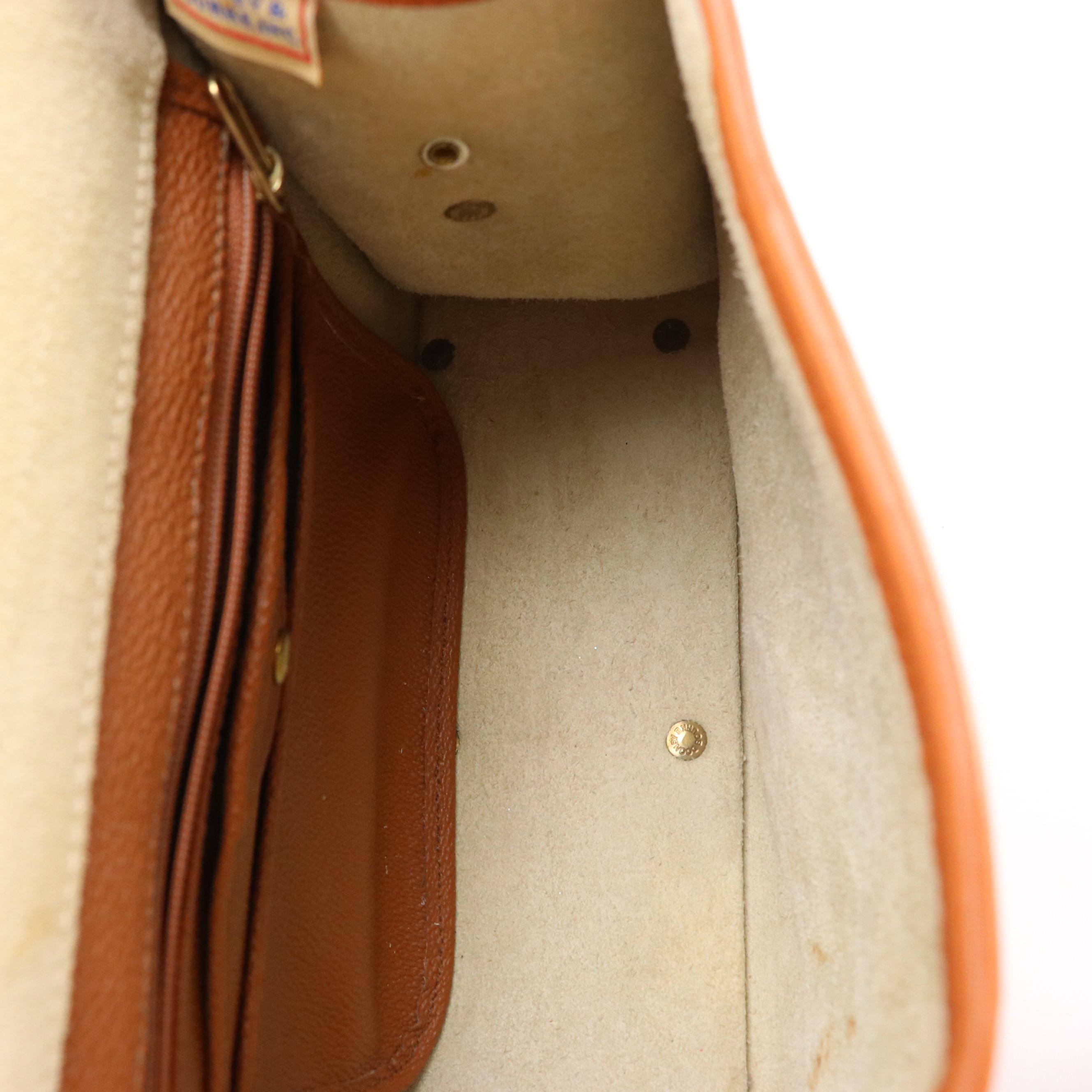 Dooney & Bourke Black Leather Handbag and Shoulder Tote, Beige Leather Crossbody