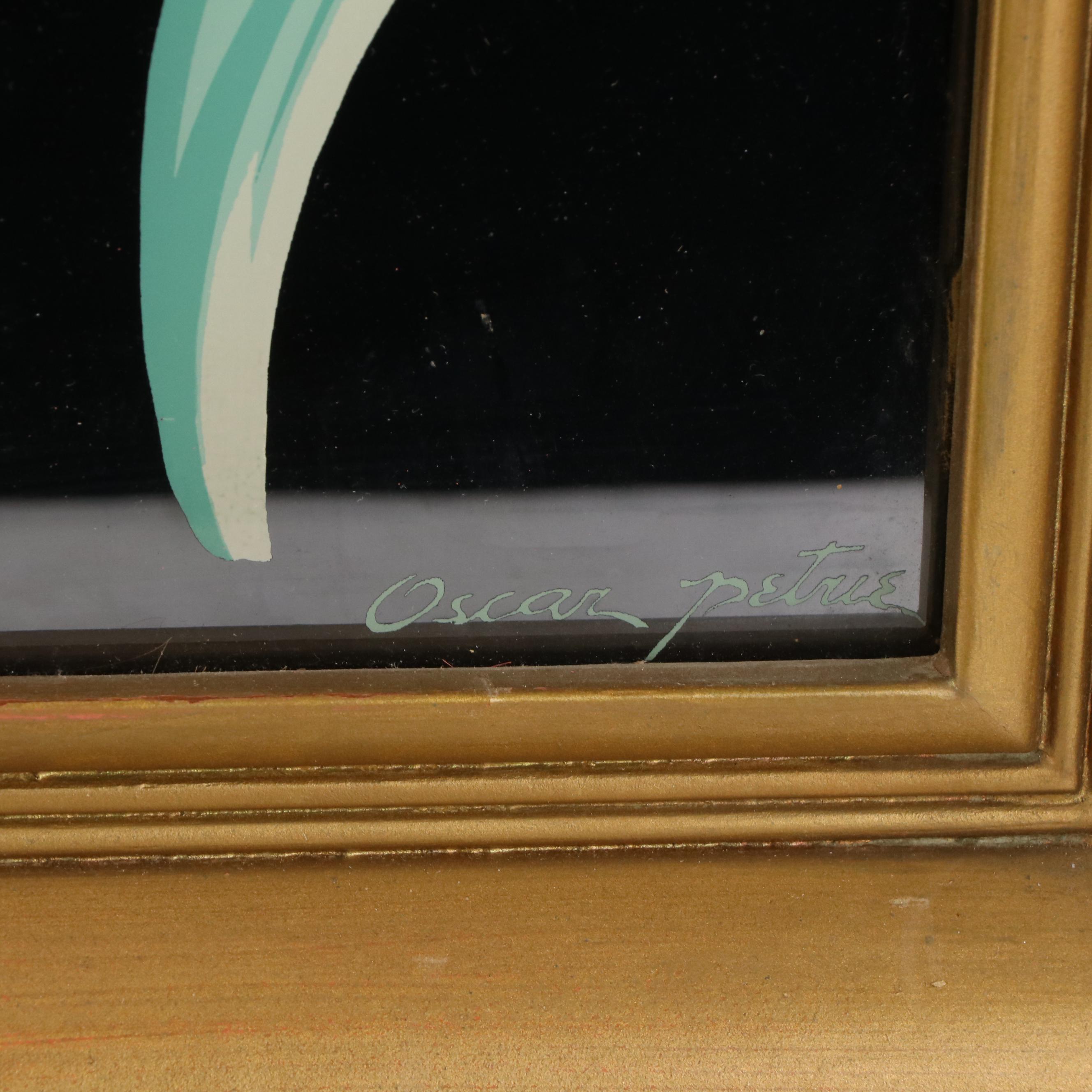 Reverse-Glass Image Transfer of Phoenix After Oscar Petrie