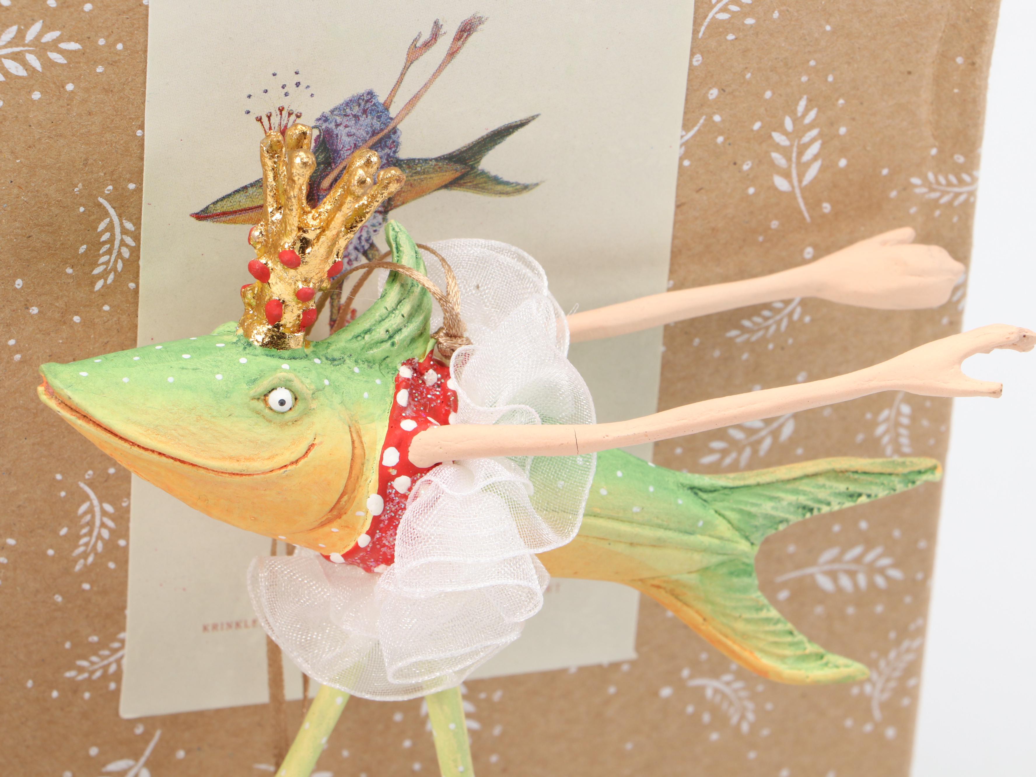 Patience Brewster "Dancing Fish" and "Terrier Carrier" Ornaments