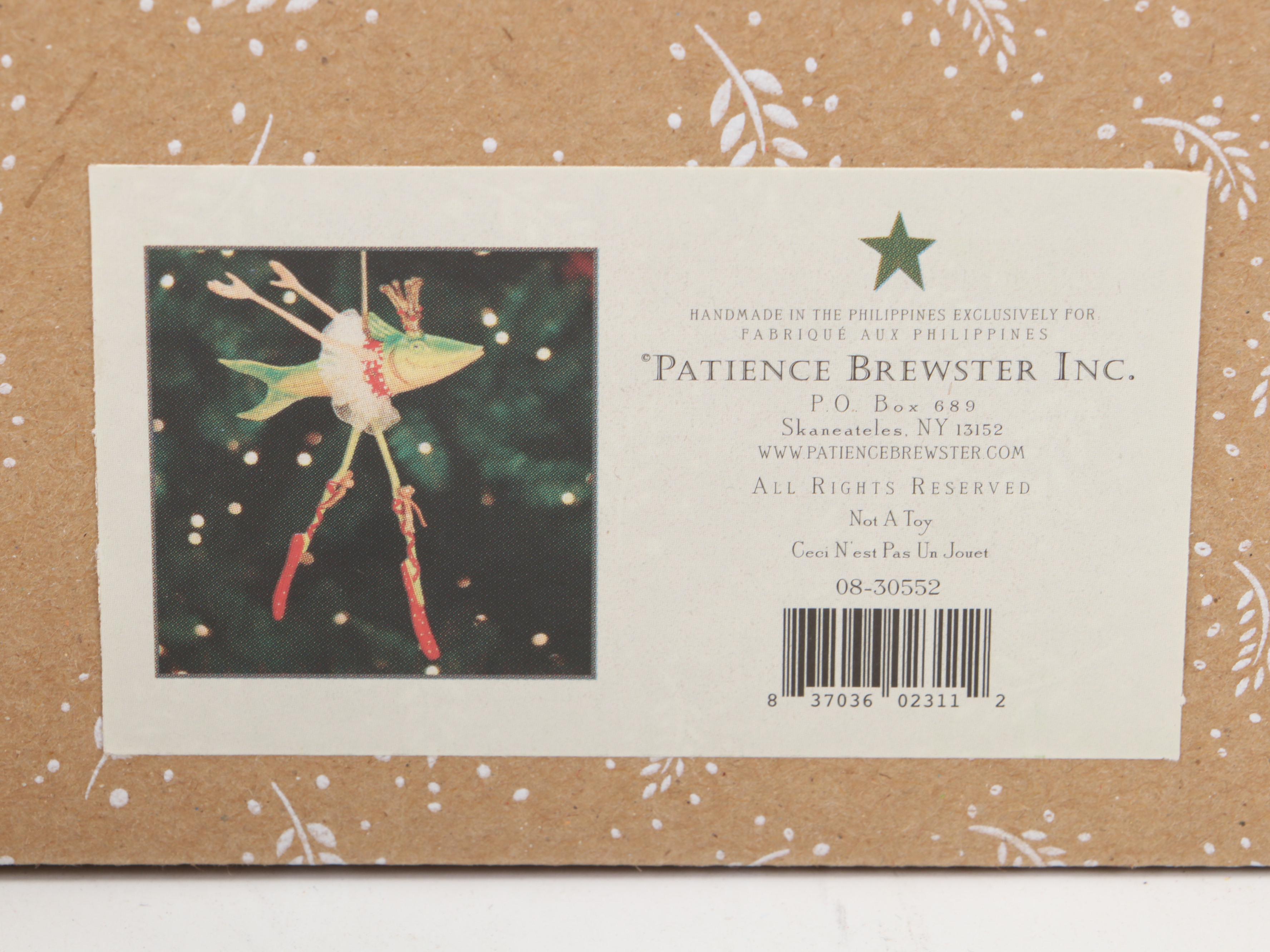 Patience Brewster "Dancing Fish" and "Terrier Carrier" Ornaments