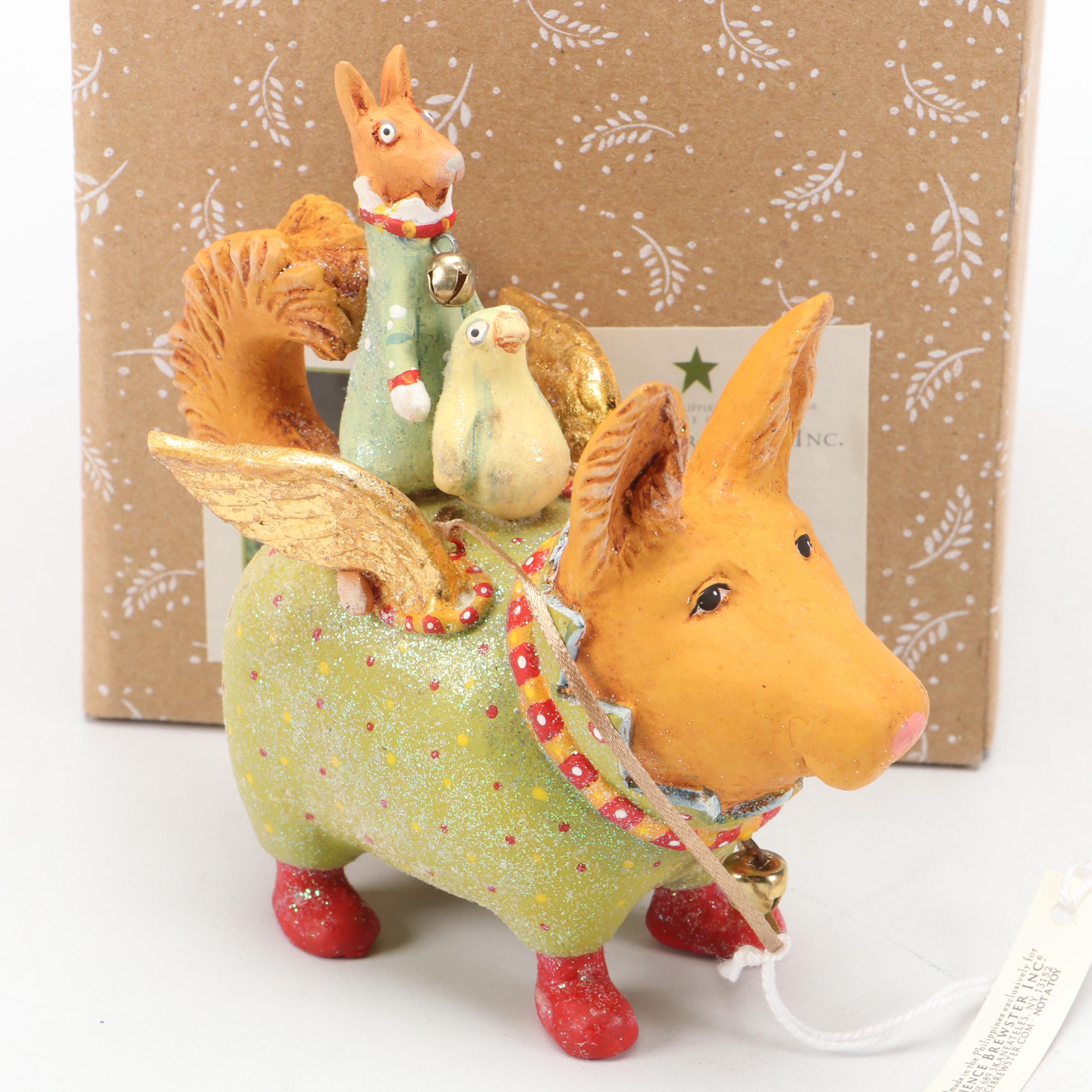 Patience Brewster "Dancing Fish" and "Terrier Carrier" Ornaments