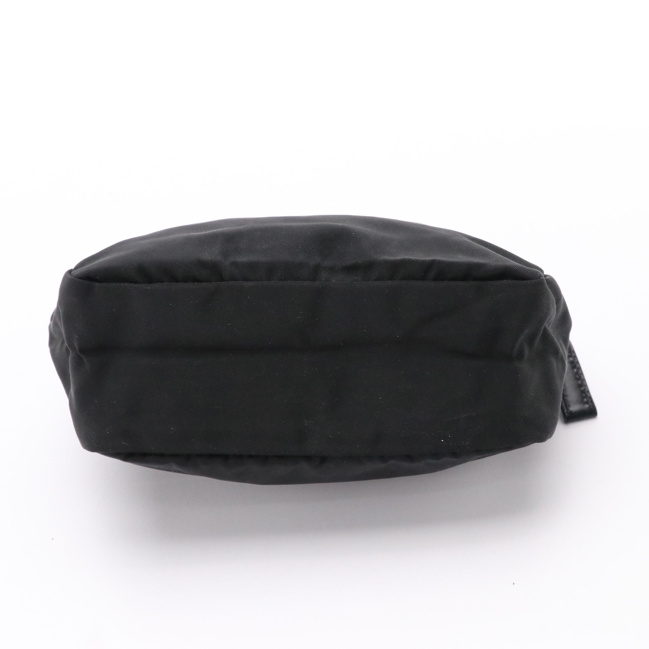 Prada Black Tessuto Nylon Zip Pouch