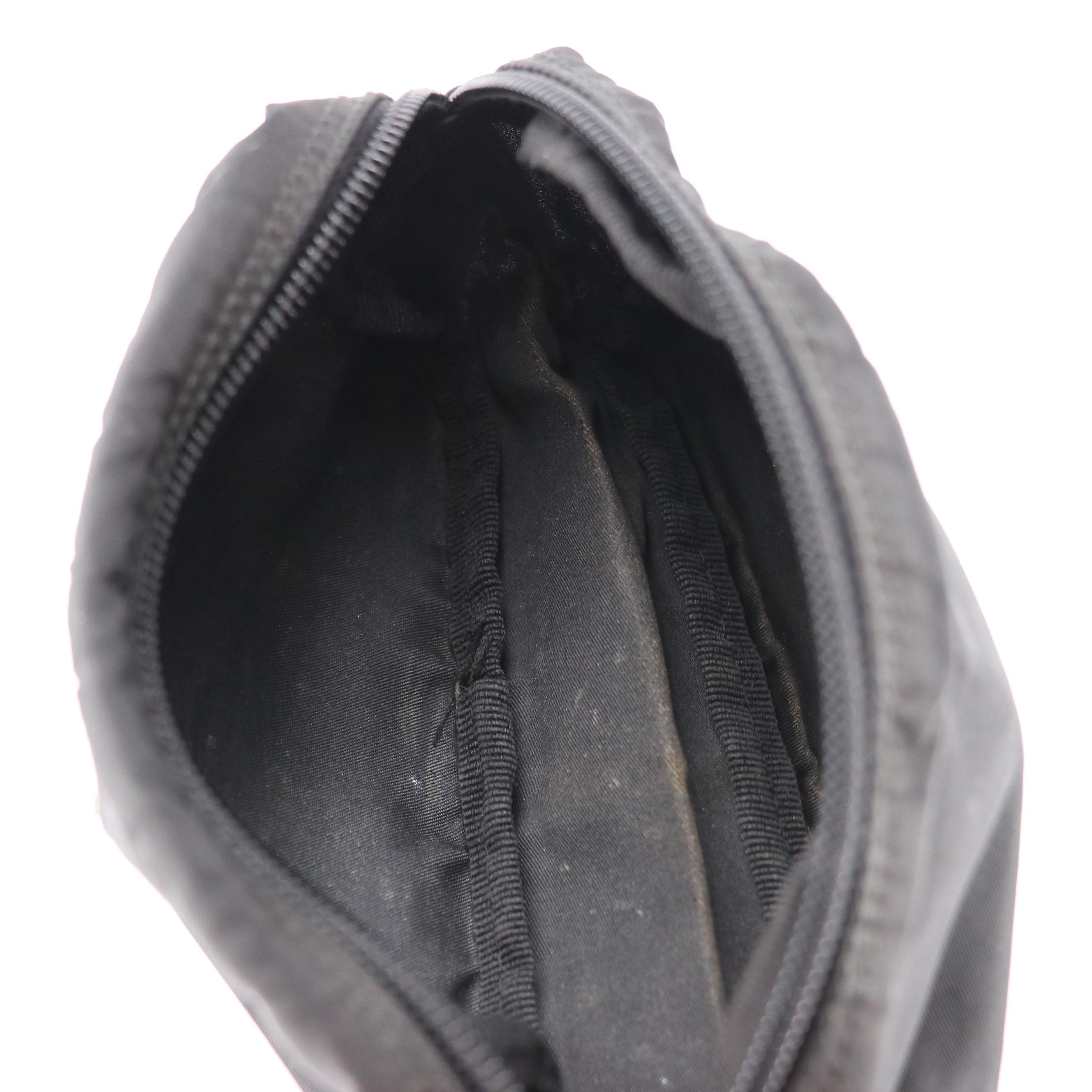 Prada Black Tessuto Nylon Zip Pouch