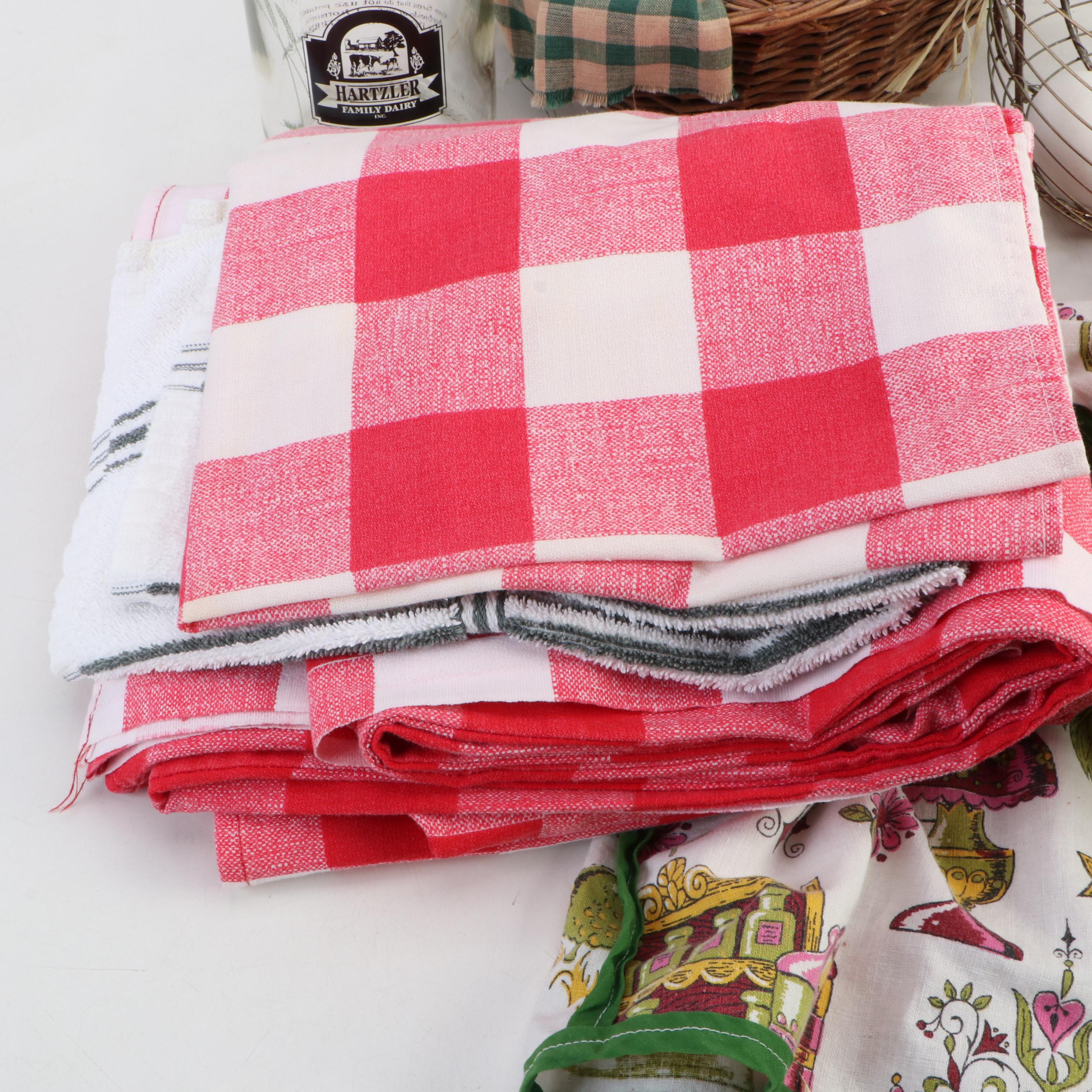 Plaid Tablecloth, Decorative Apples & Gingerbread Men with Other Seasonal Décor