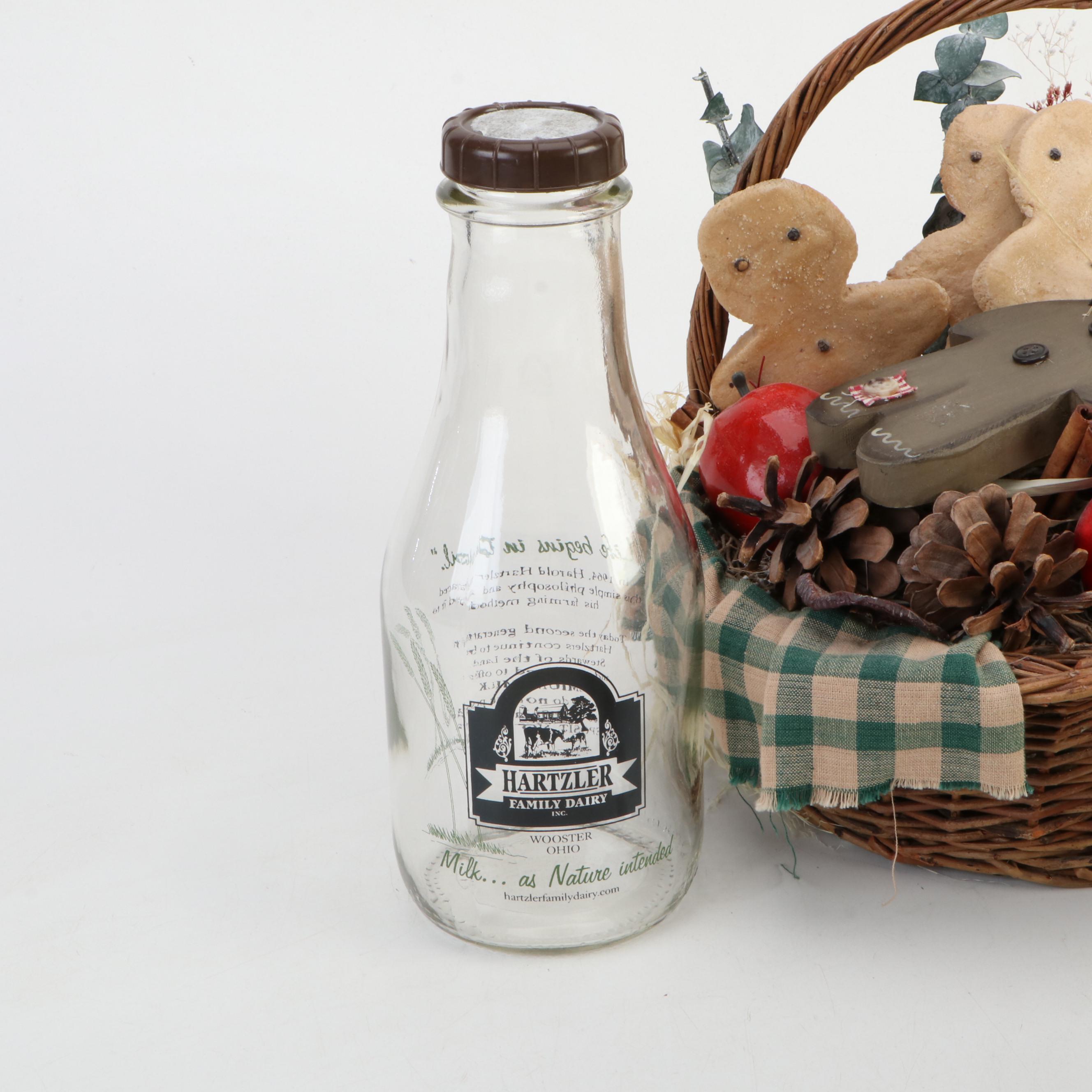 Plaid Tablecloth, Decorative Apples & Gingerbread Men with Other Seasonal Décor