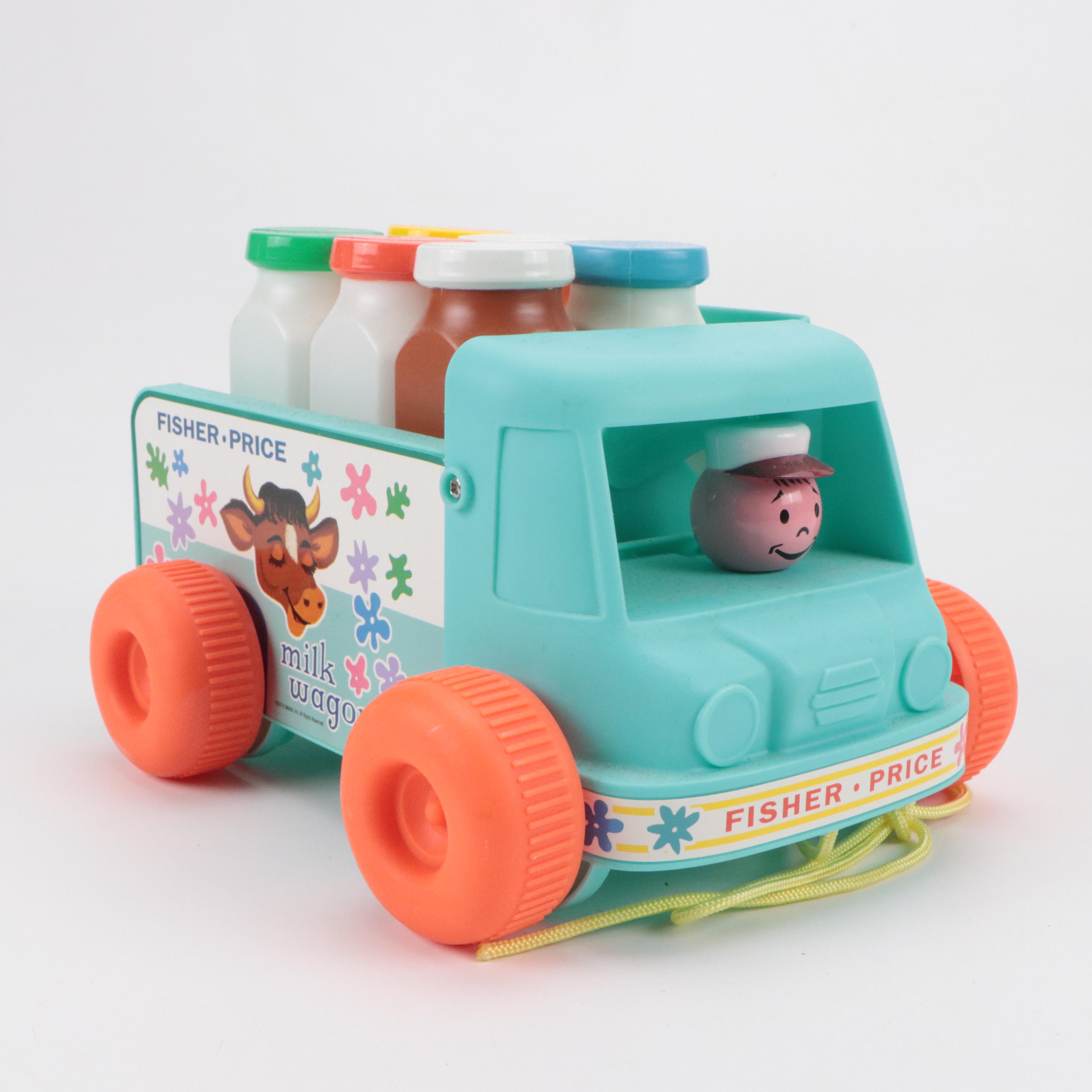 Fisher-Price "Milk Wagon," "Bouncing Buggy" and "School Bus" Toys