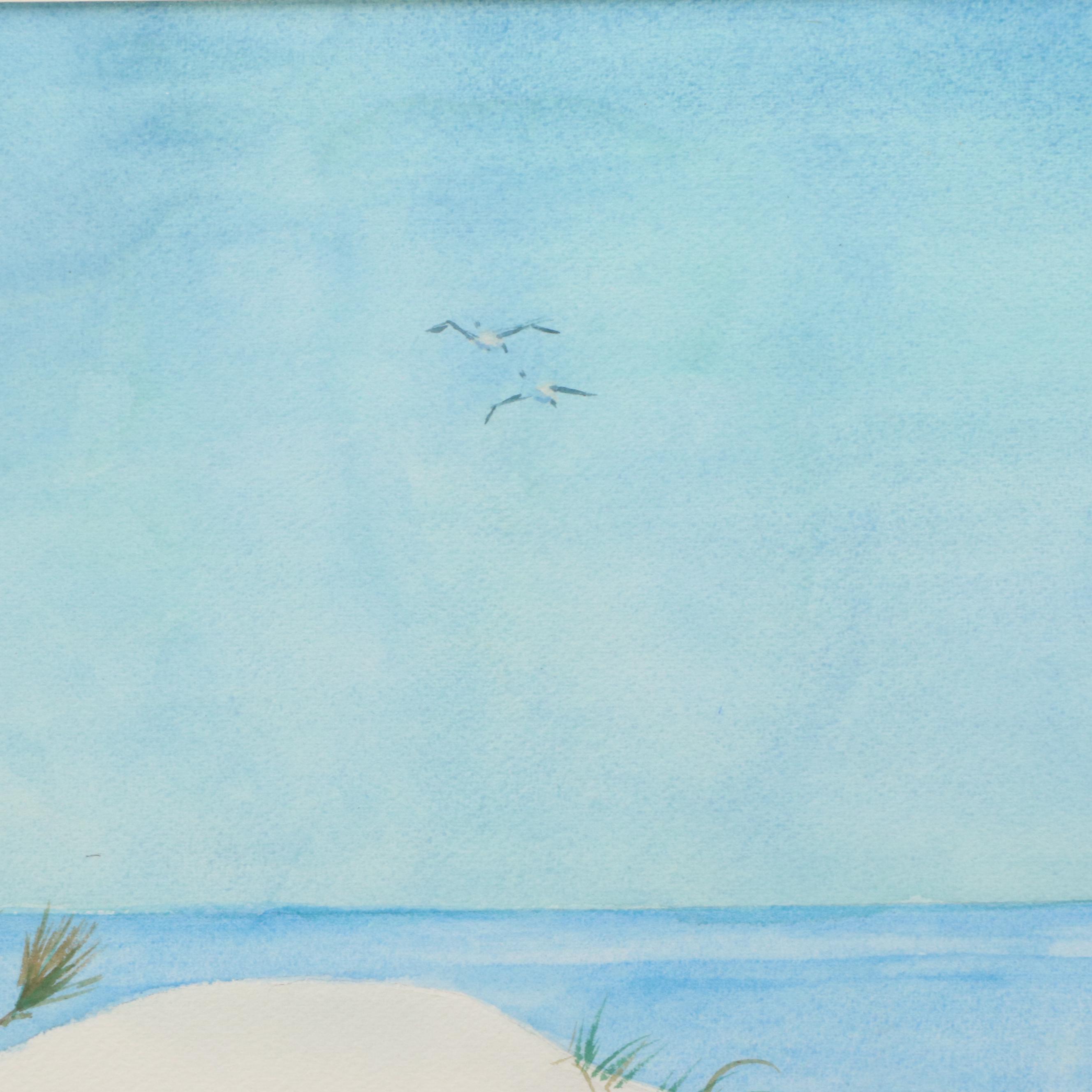 Ken Ozier Coastal Landscape Watercolor Painting