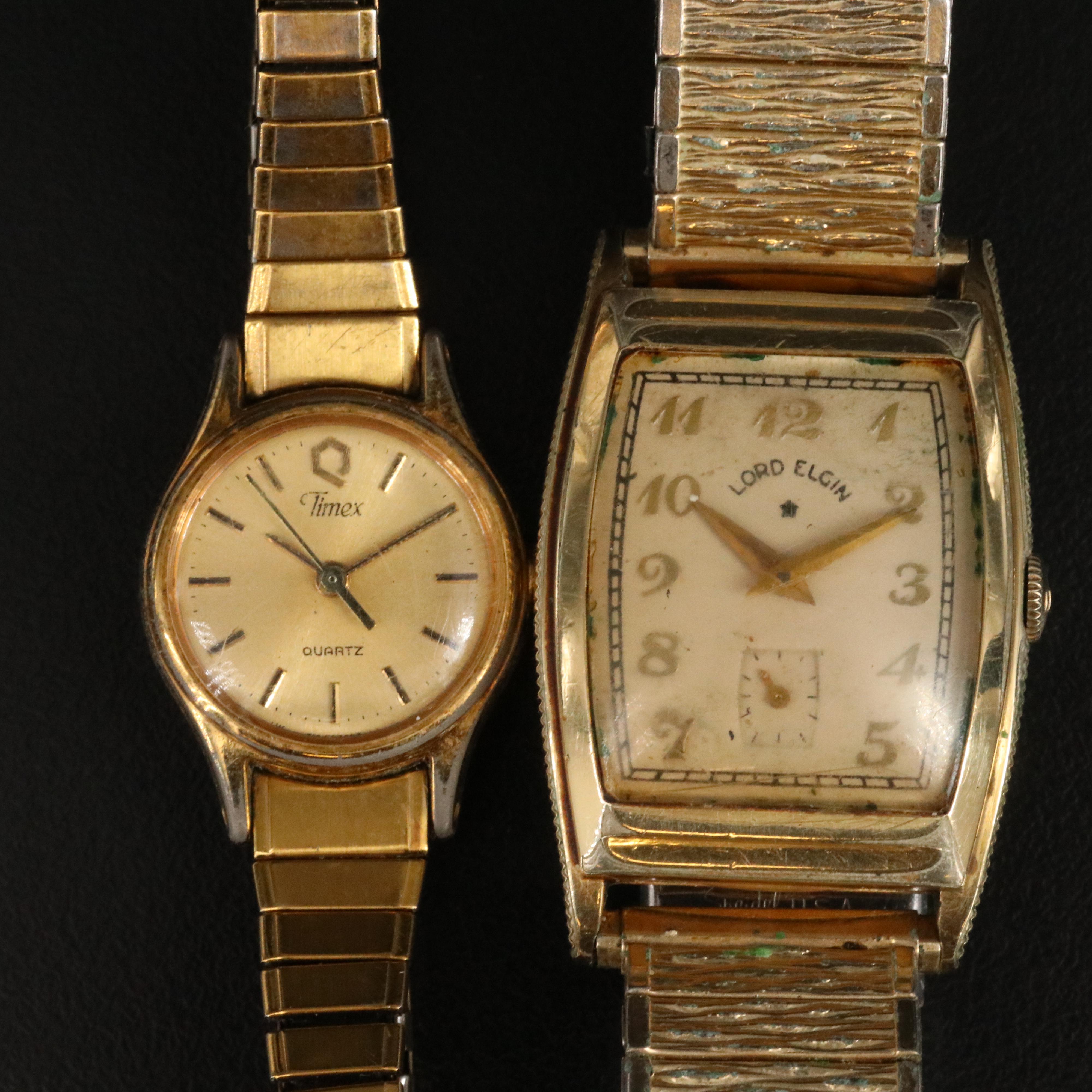 Vintage Lord Elgin Mechanical and Timex Quartz Watch