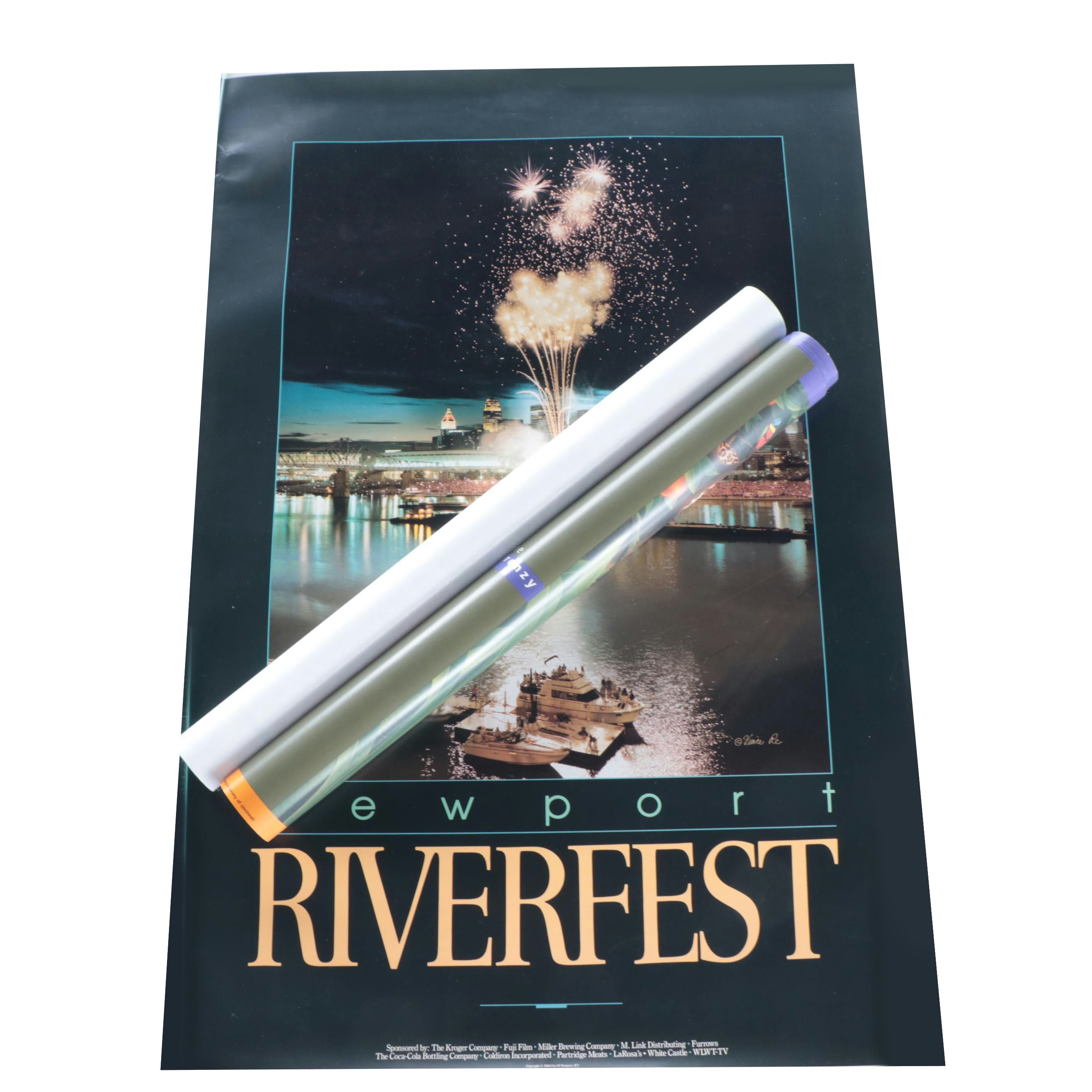 "Riverfest", "Tall Stacks", Cincinnati Posters with More, Late 20th Century