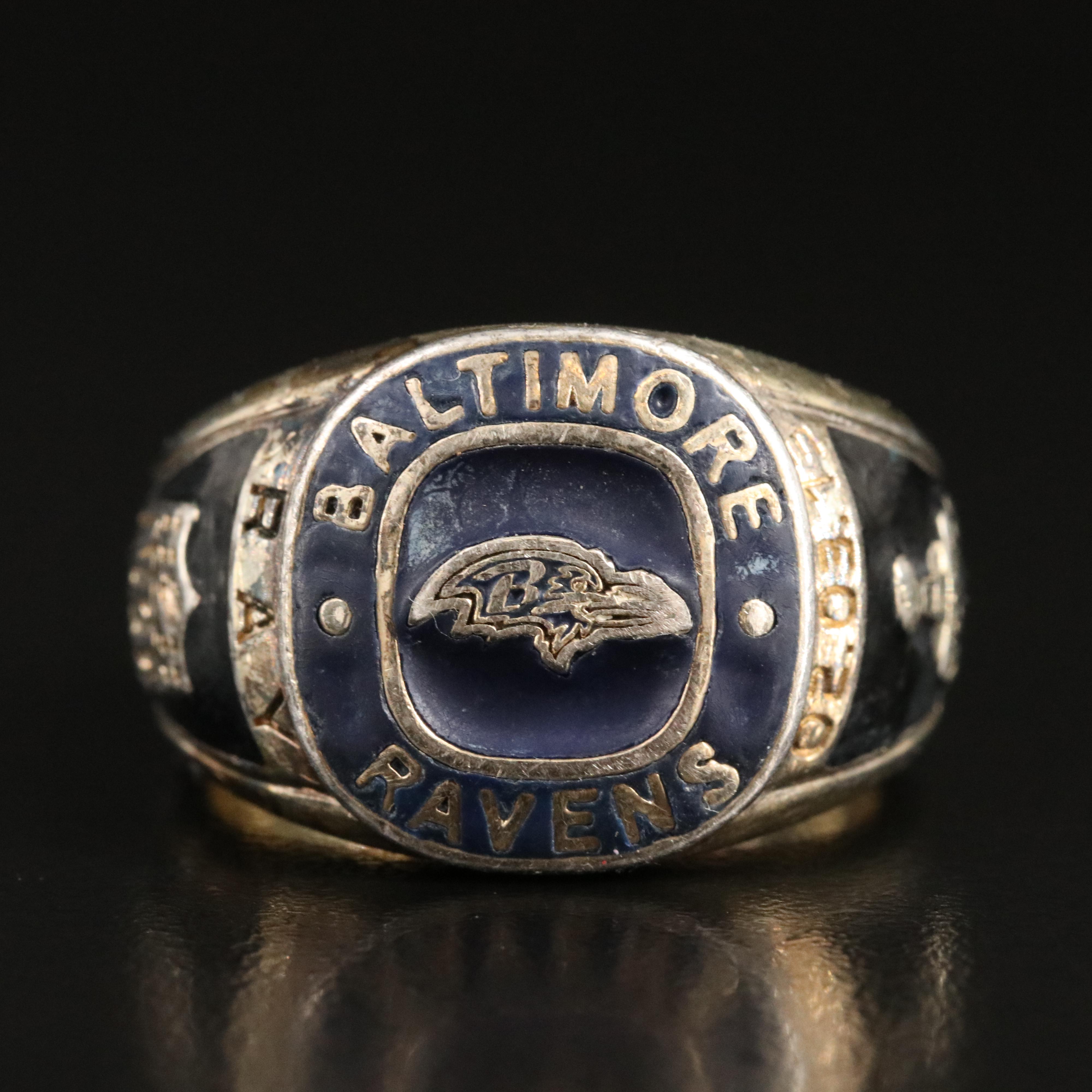 The Bradford Exchange Sterling Baltimore Ravens Ring