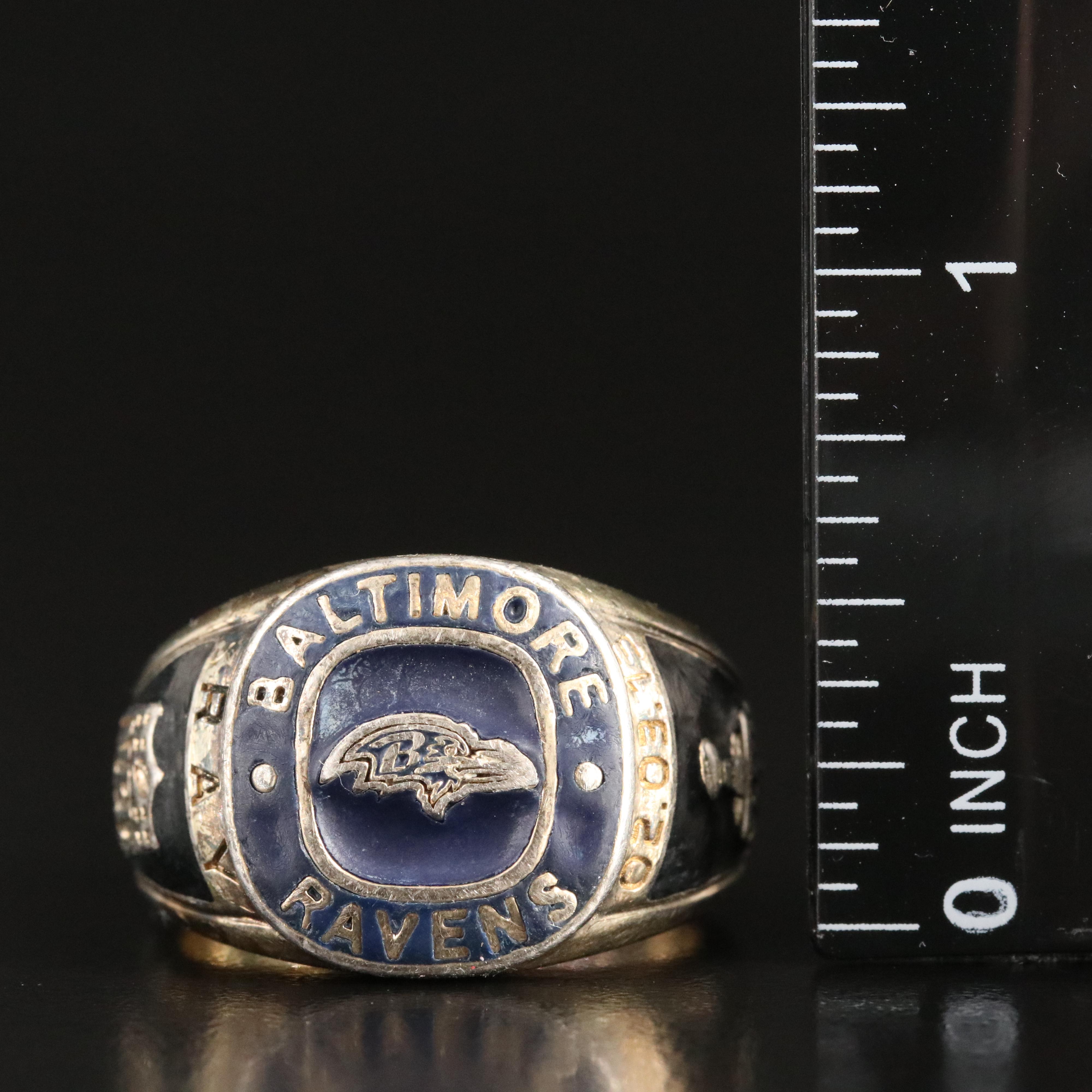 The Bradford Exchange Sterling Baltimore Ravens Ring
