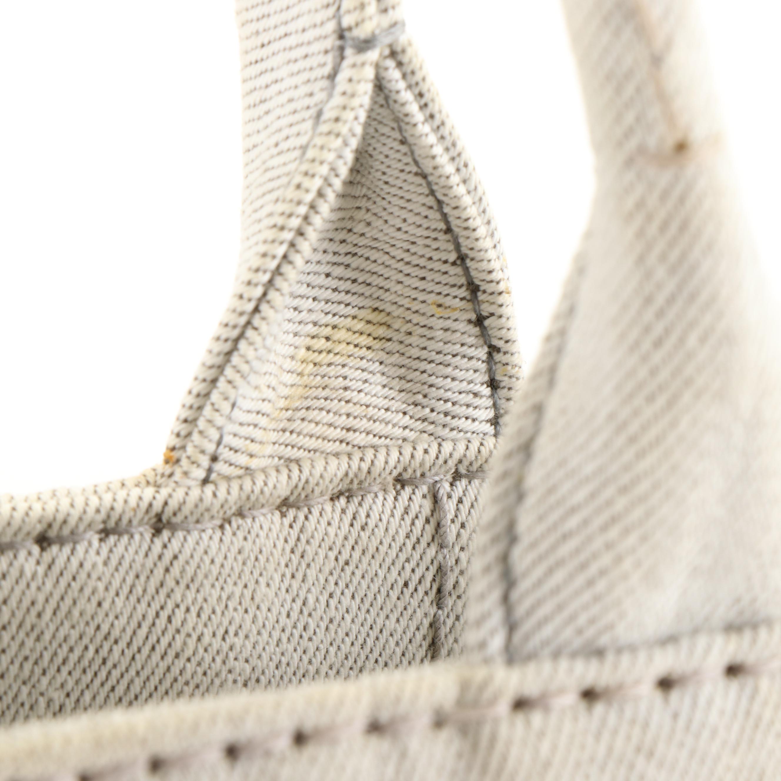 Prada Canapa Logo Tote Bag in White Canvas