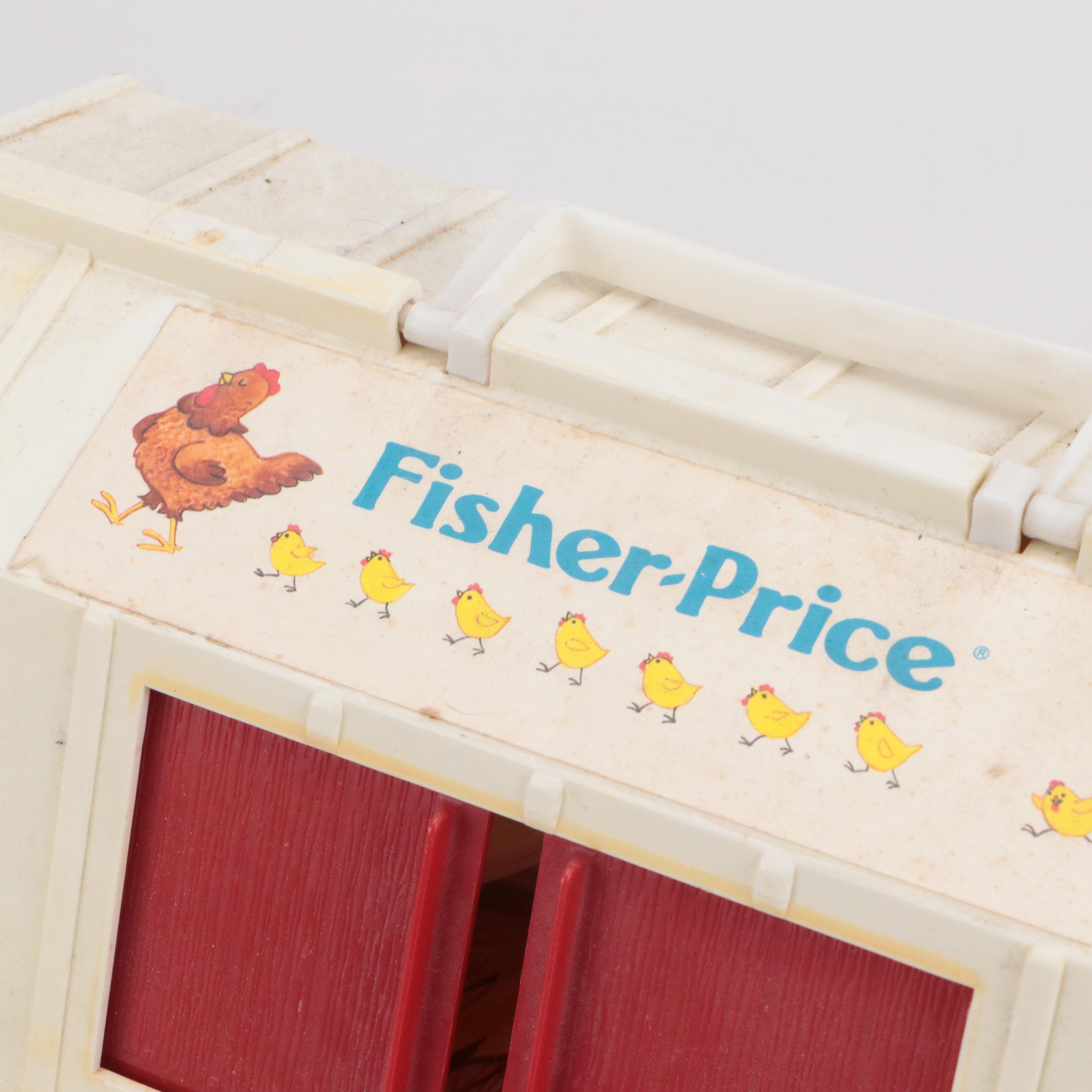 Fisher-Price "Play Family House" with Lunchbox and Toy Barn, 1960s