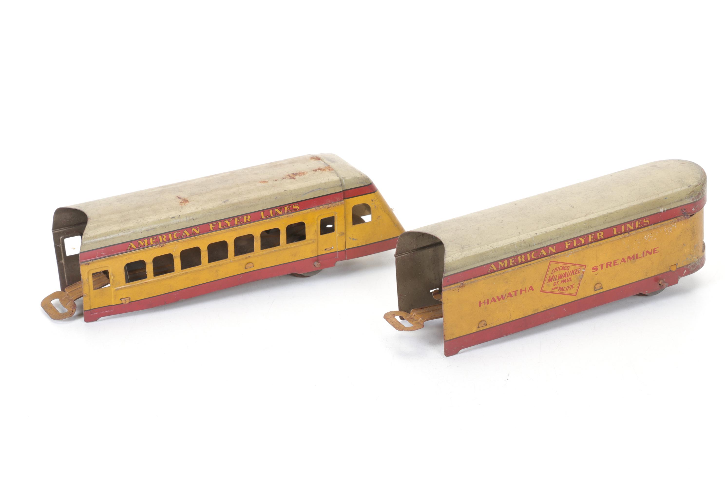 American Flyer "Hiawatha Streamline" O Gauge Train Passenger Cars