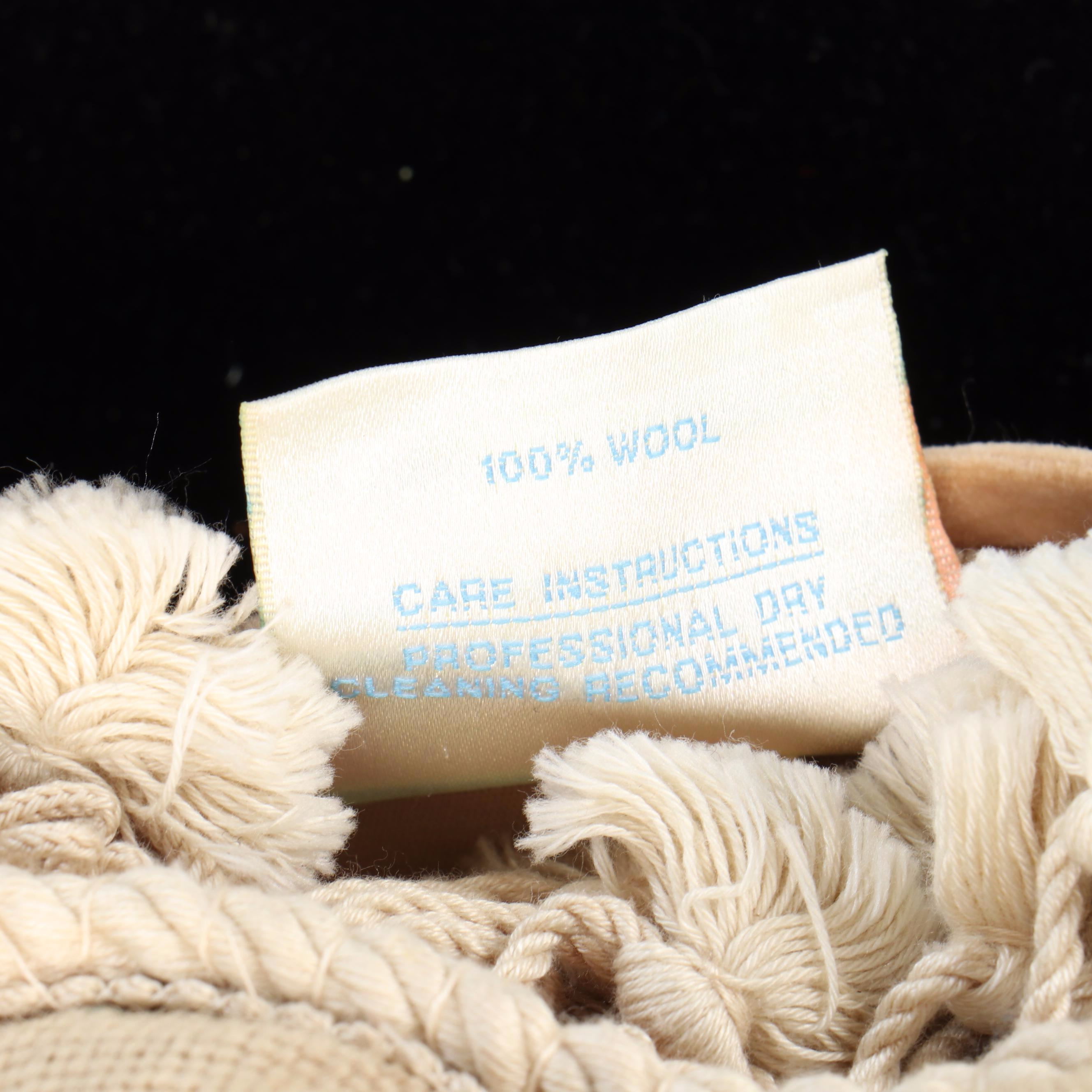 Katha Diddel Handmade Floral Needlepoint Wool Accent Pillows