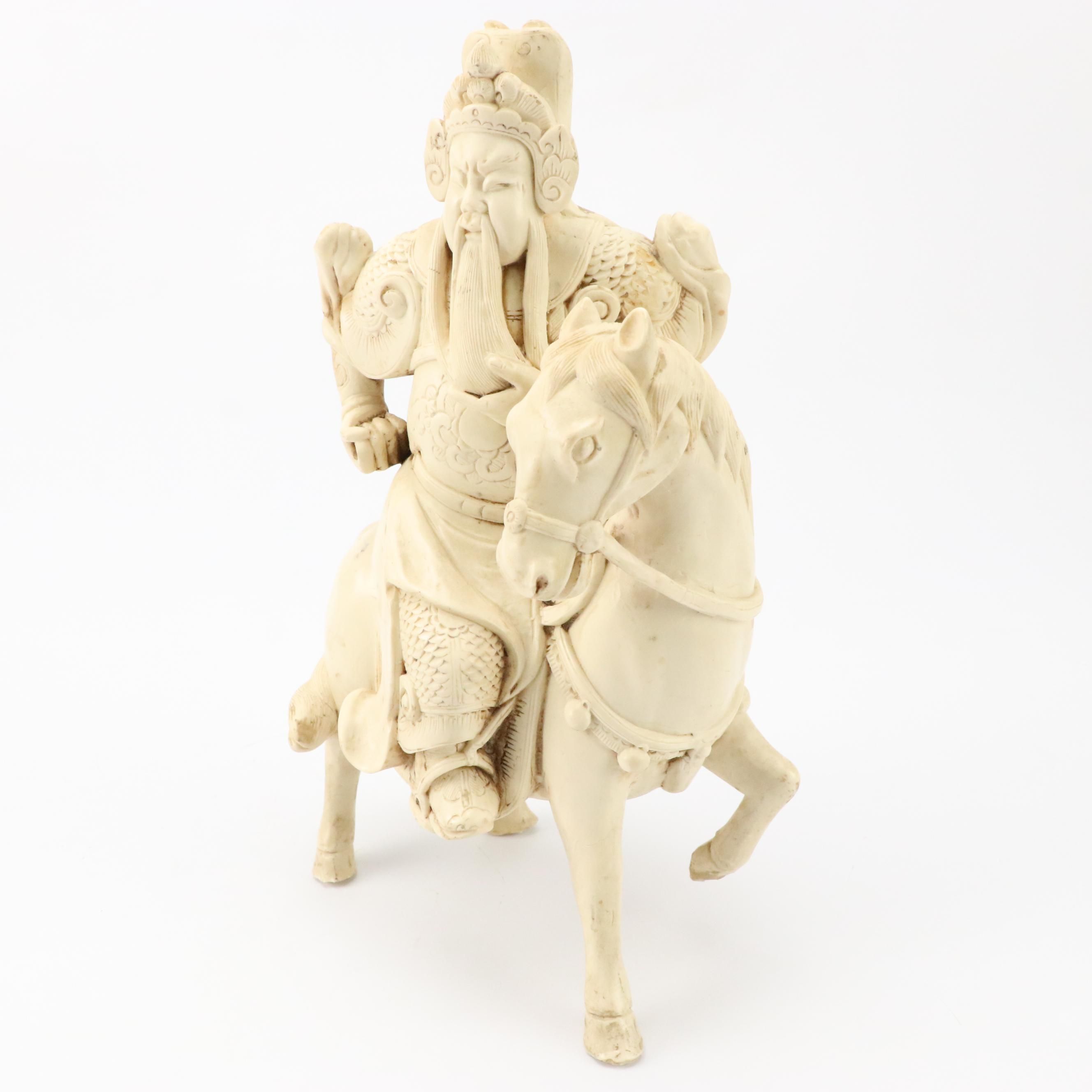 Chinese Style General Guan Yu Resin Figurine