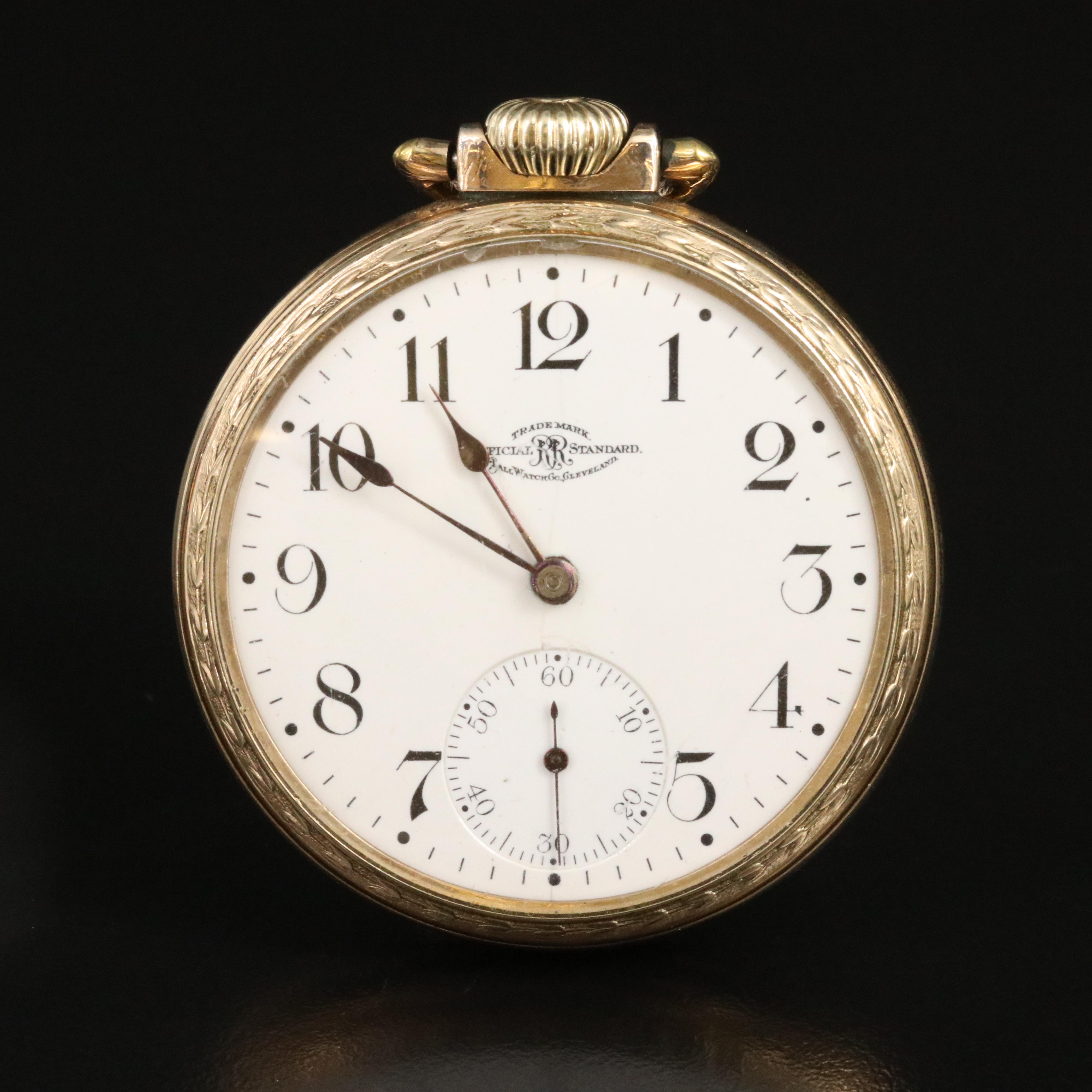 Ball Watch Co. Cleveland Official RR Standard Pocket Watch
