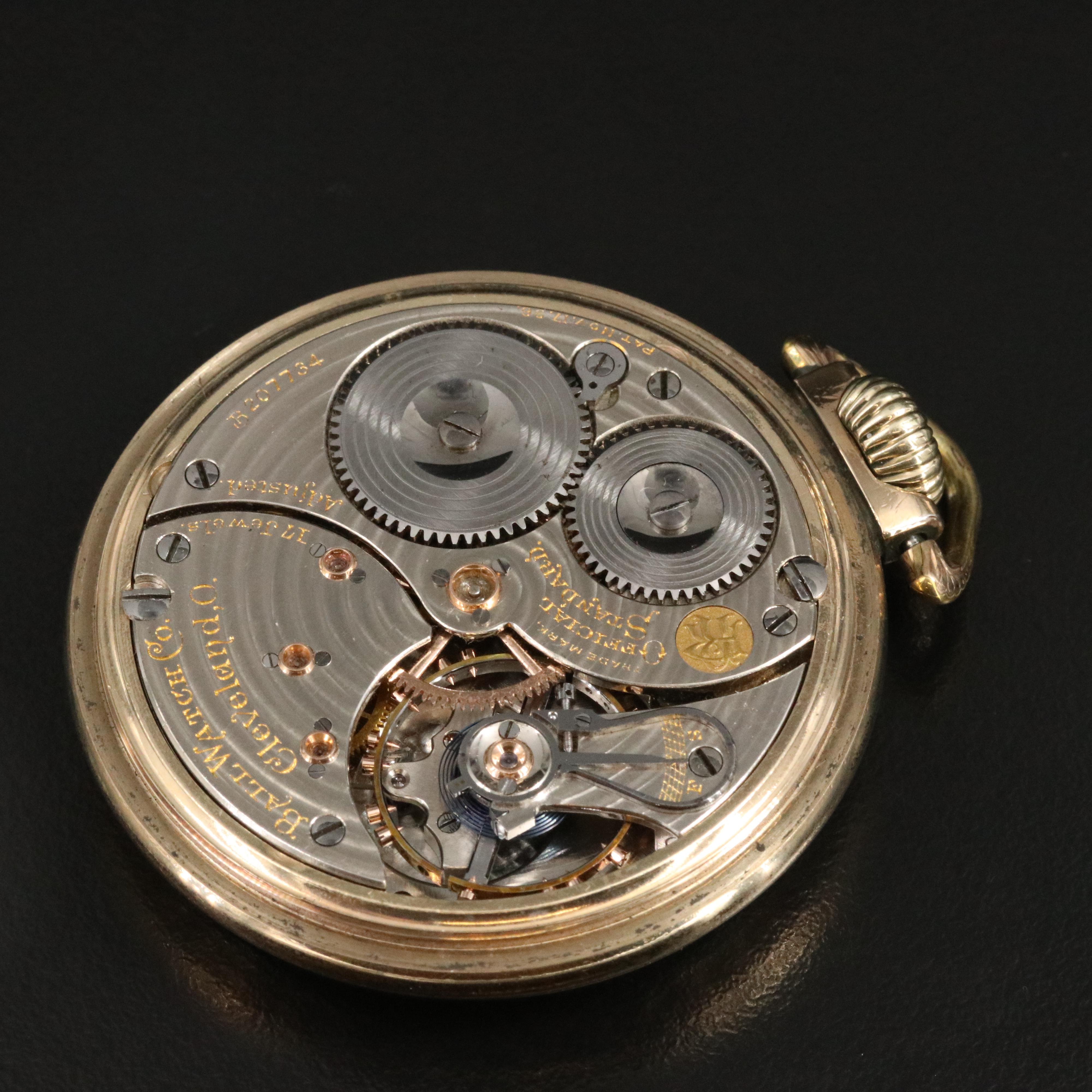 Ball Watch Co. Cleveland Official RR Standard Pocket Watch
