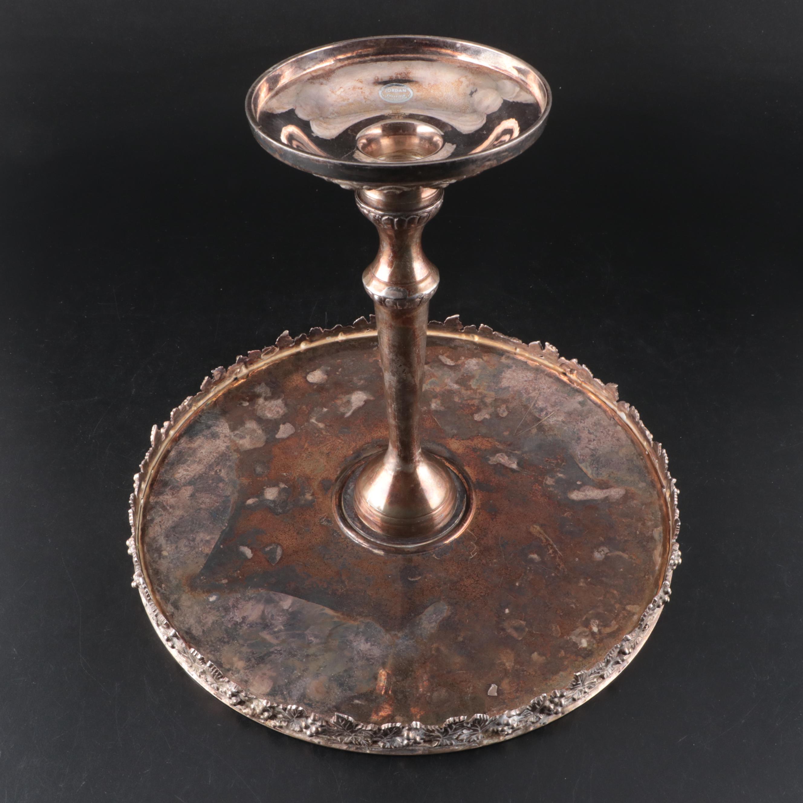 Jordan Silver Plate Three-Tier Tray and Two-Tier Tray with More