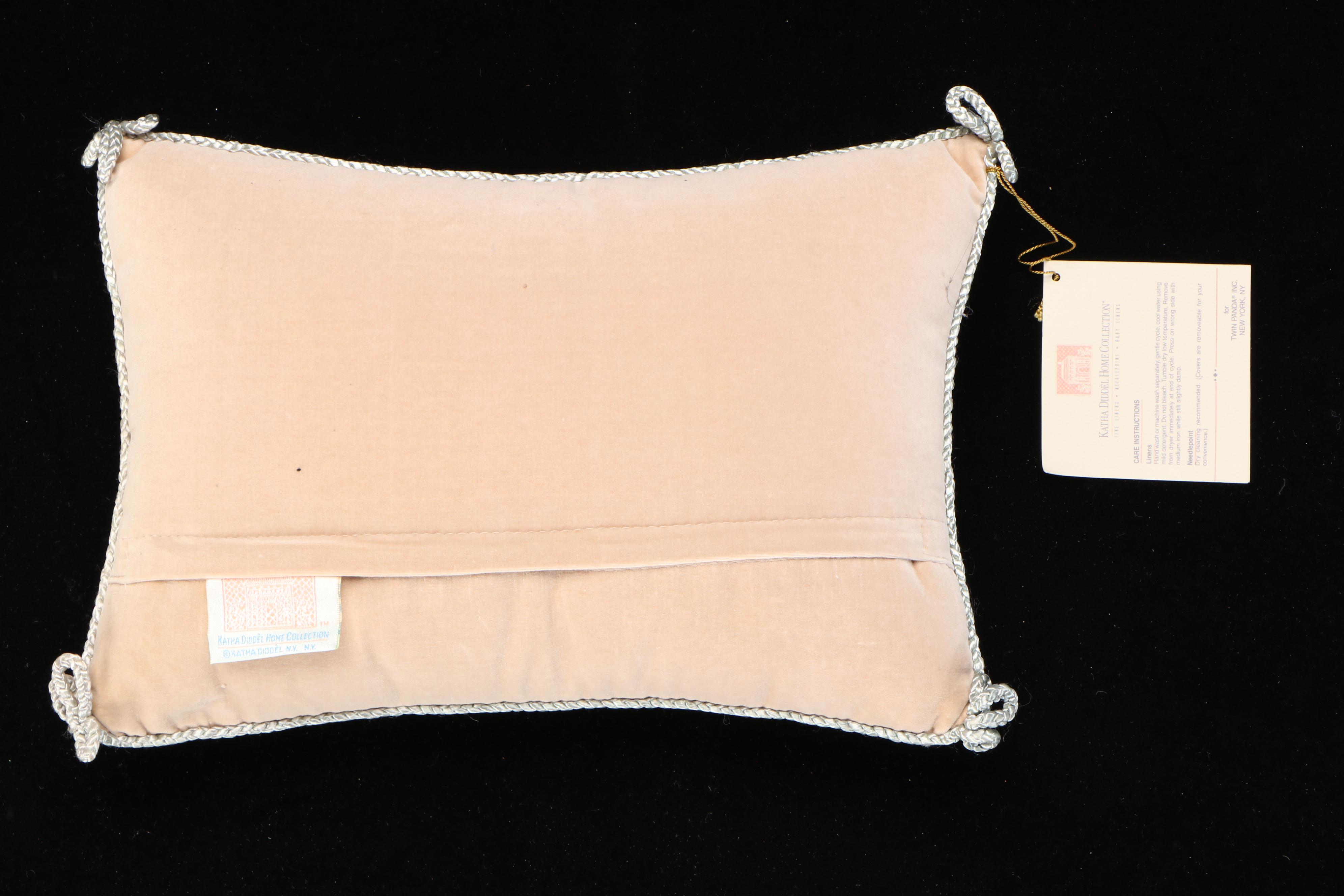 Katha Diddel Handmade Child's Storybook Needlepoint Rug and Lamb Pillow