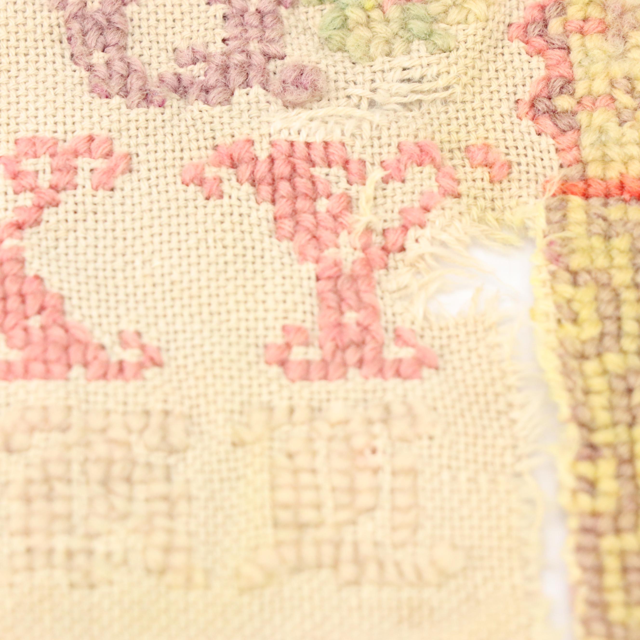 Hand-Embroidered Cross-Stitch Sampler, Late 19th–Early 20th C.